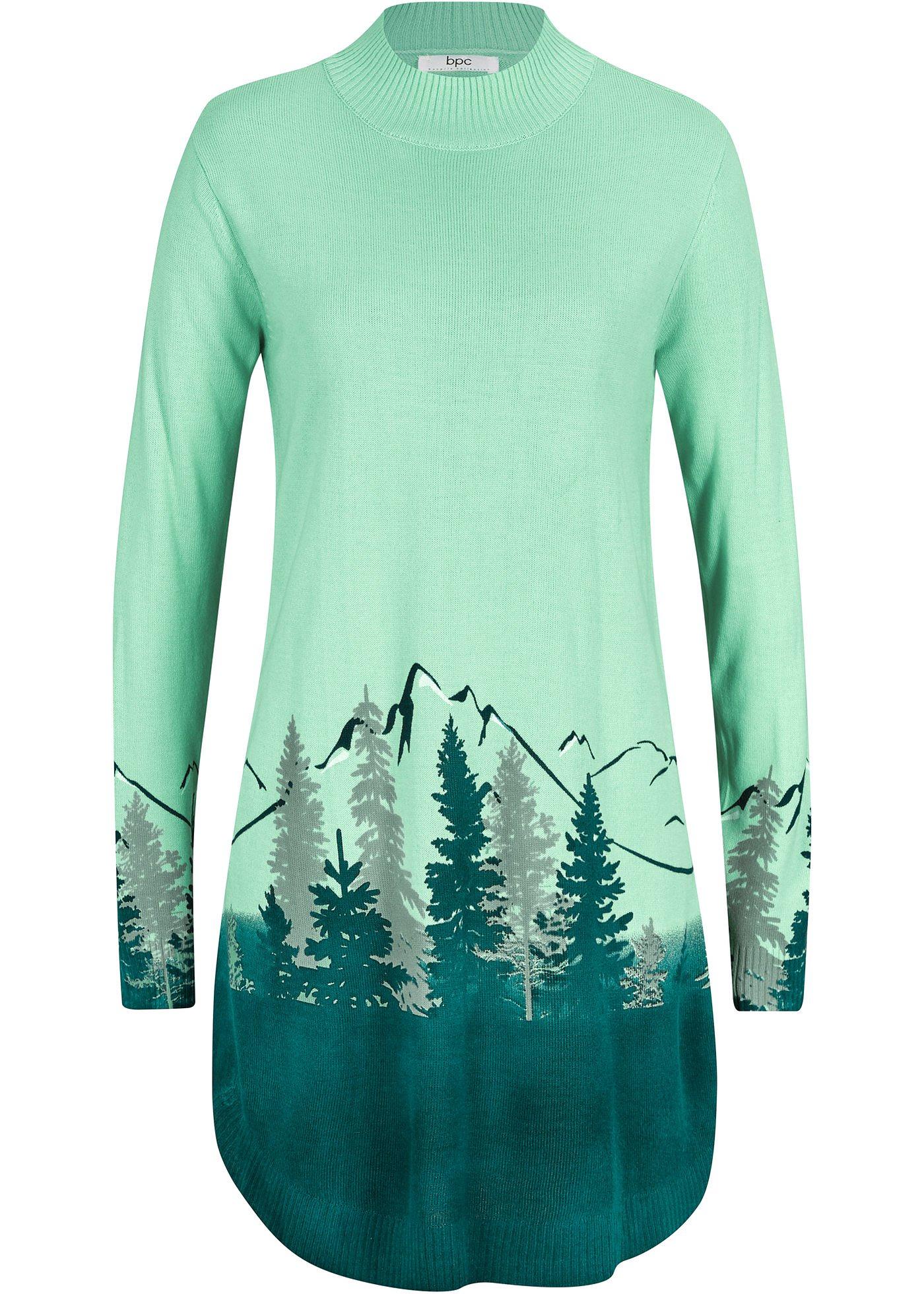 Pull en maille à col montant