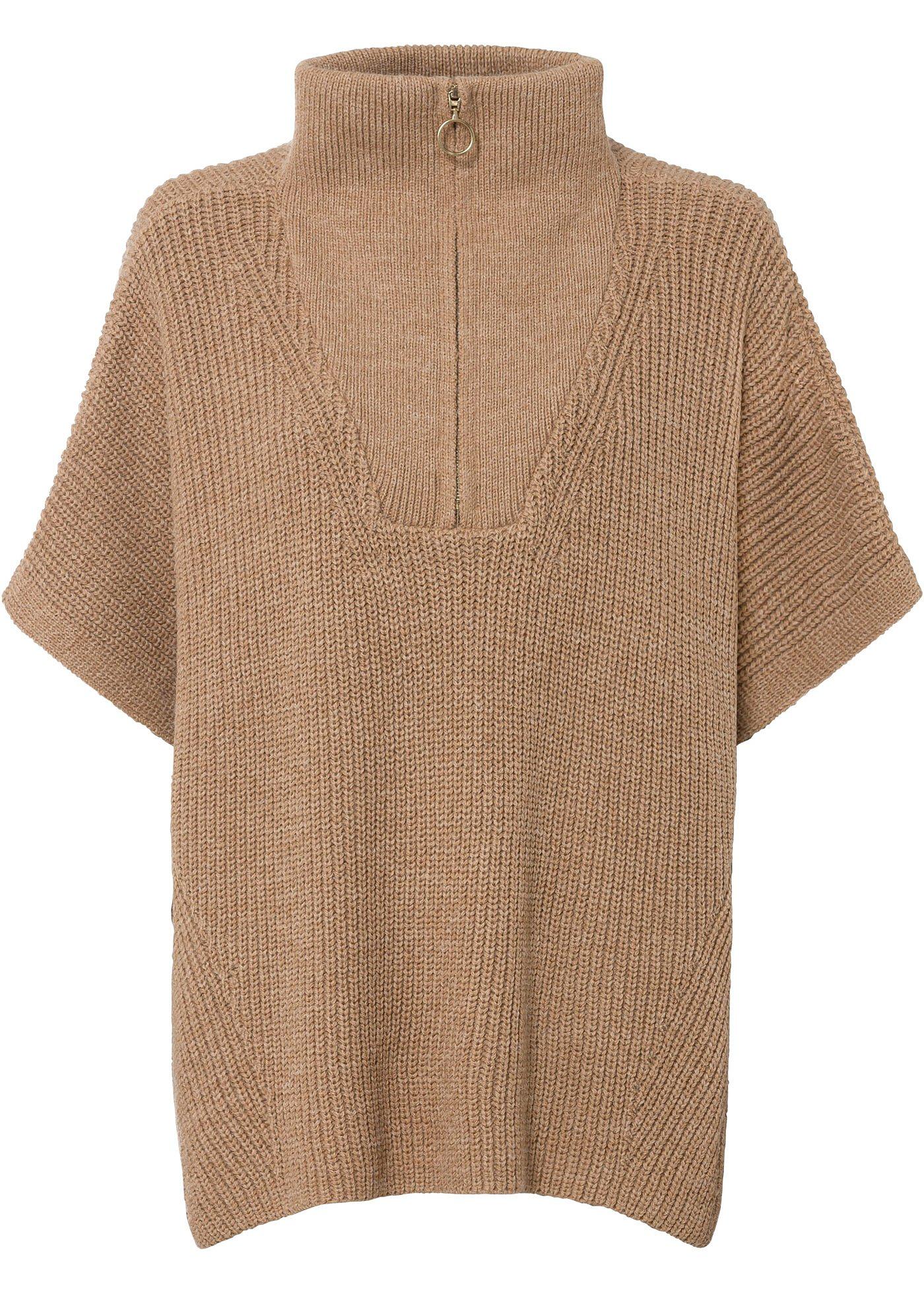 Poncho à col camionneur