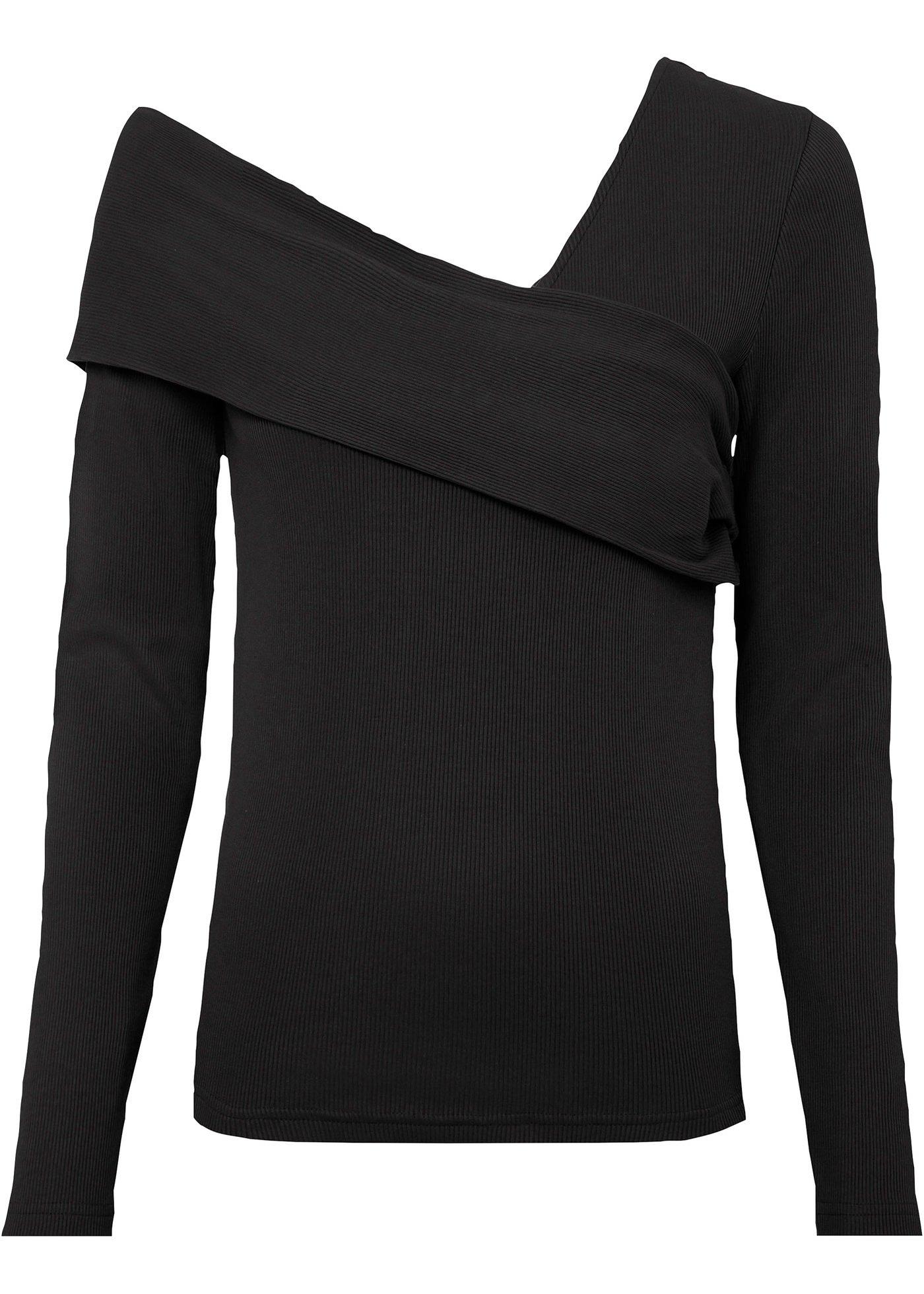 T-shirt avec décolleté asymétrique