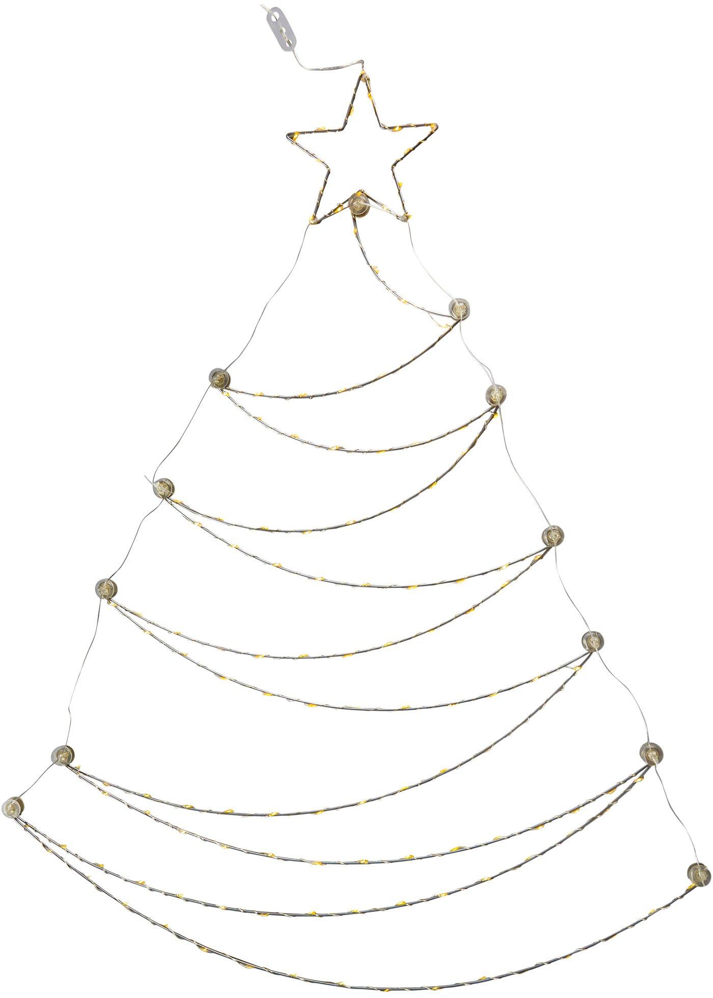 Décoration murale LED en forme de sapin de Noël