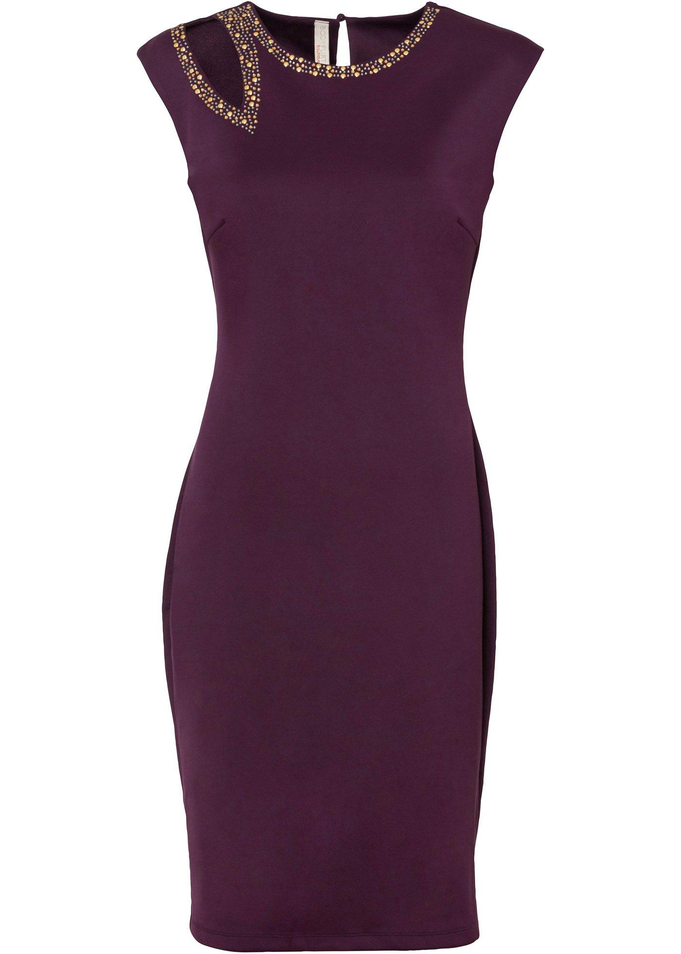 Robe fourreau avec applications