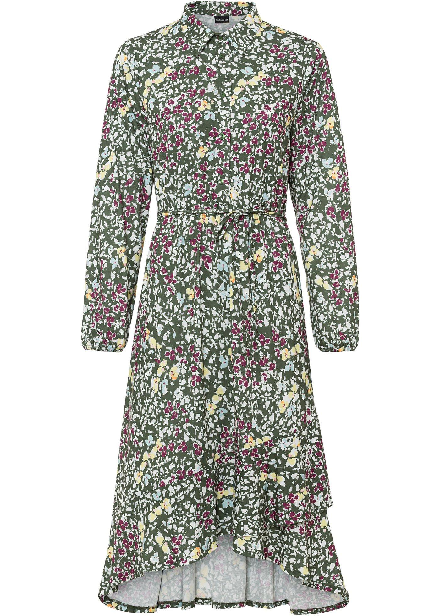 Robe midi avec ceinture à nouer