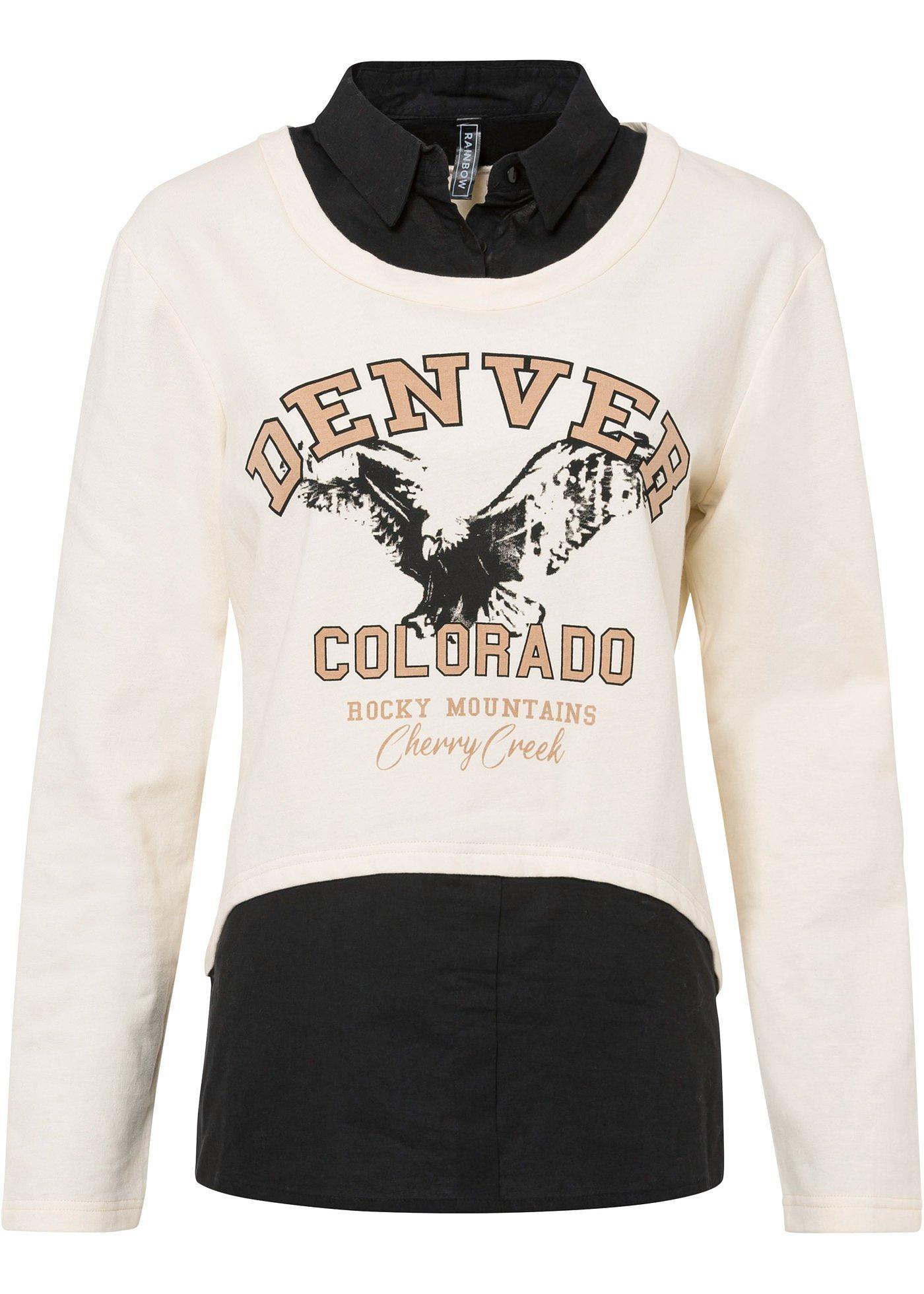 Sweat-shirt avec empiècement