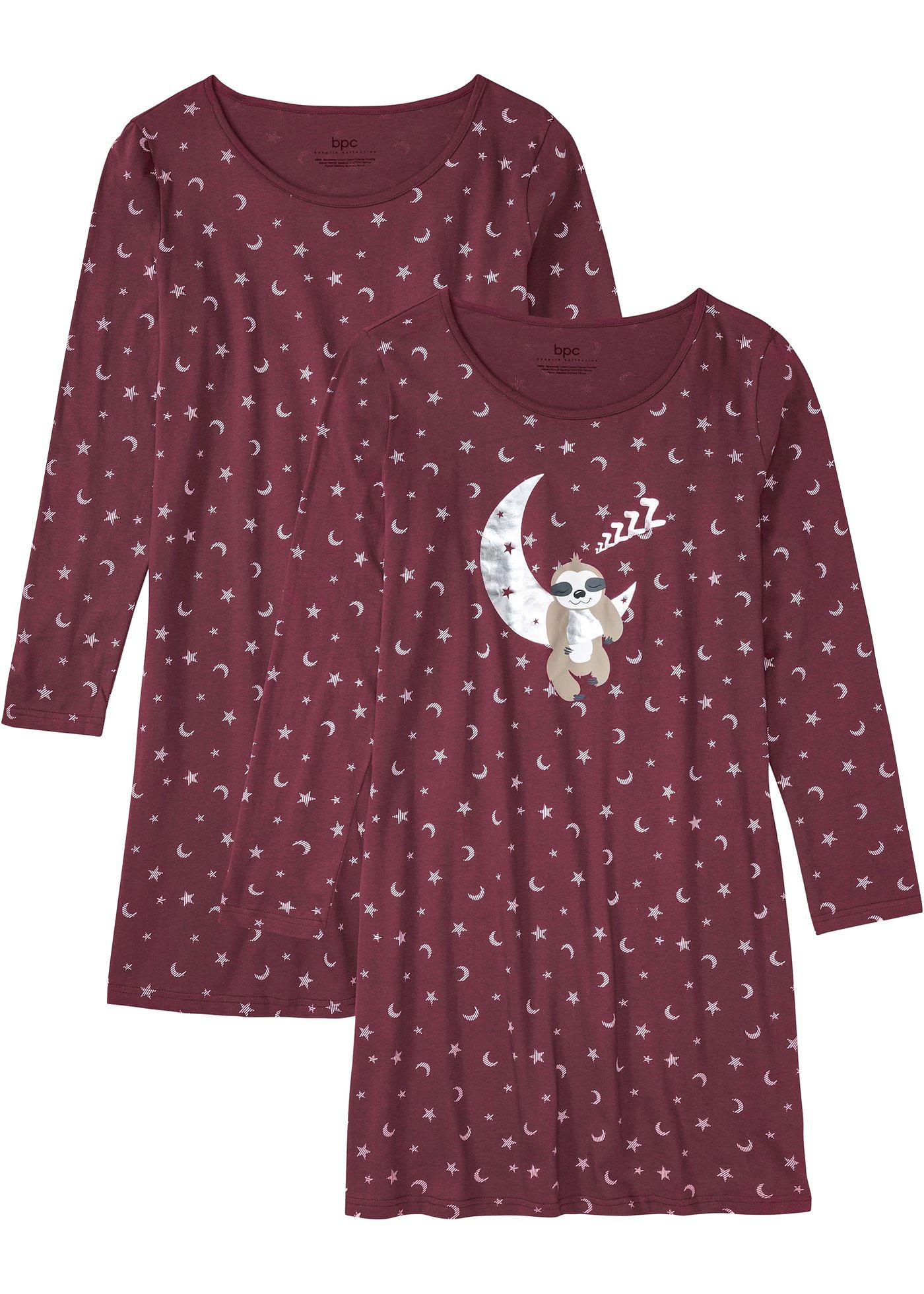 Lot de 2 chemises de nuit en pur coton