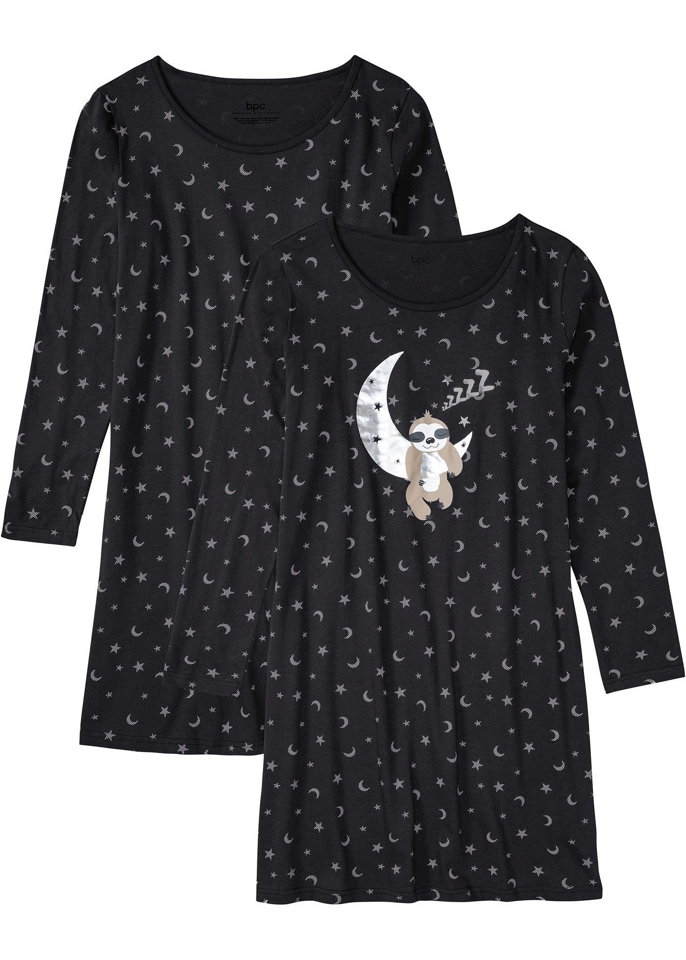 Lot de 2 chemises de nuit en pur coton