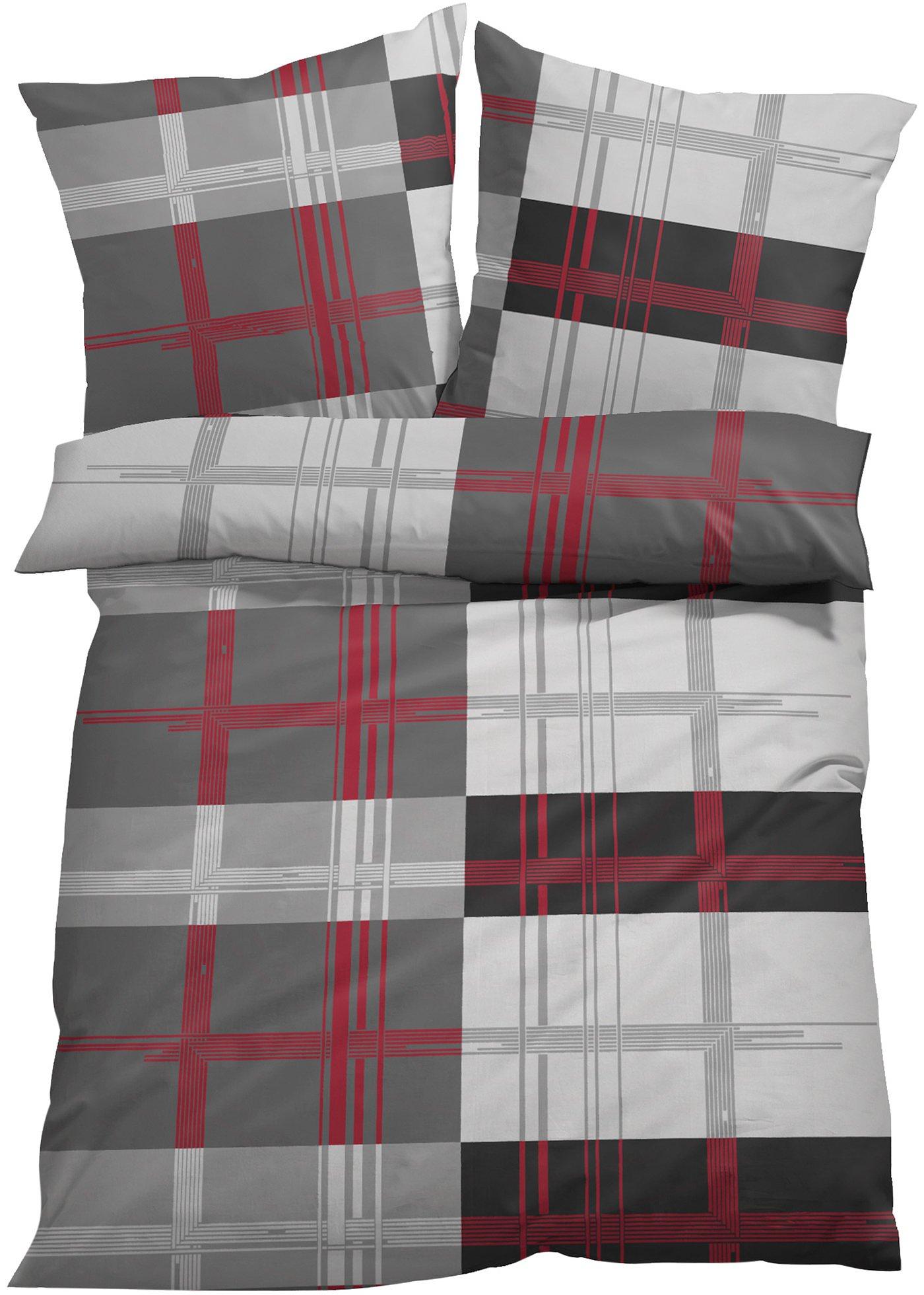 Parure de lit à carreaux