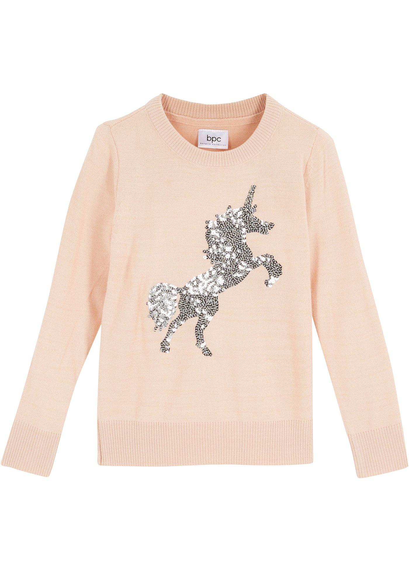 Pull en maille fille avec paillettes