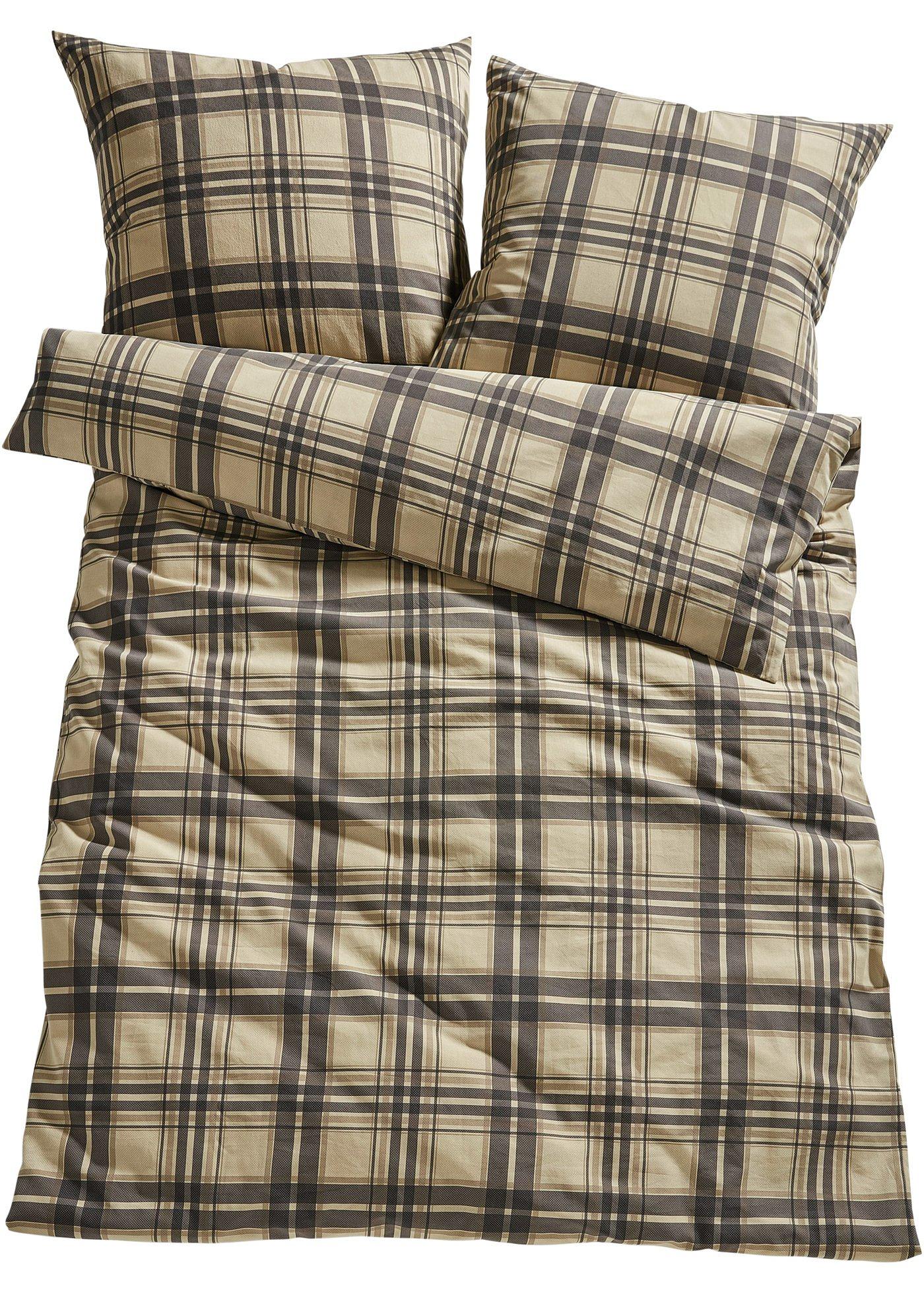 Parure de lit à carreaux