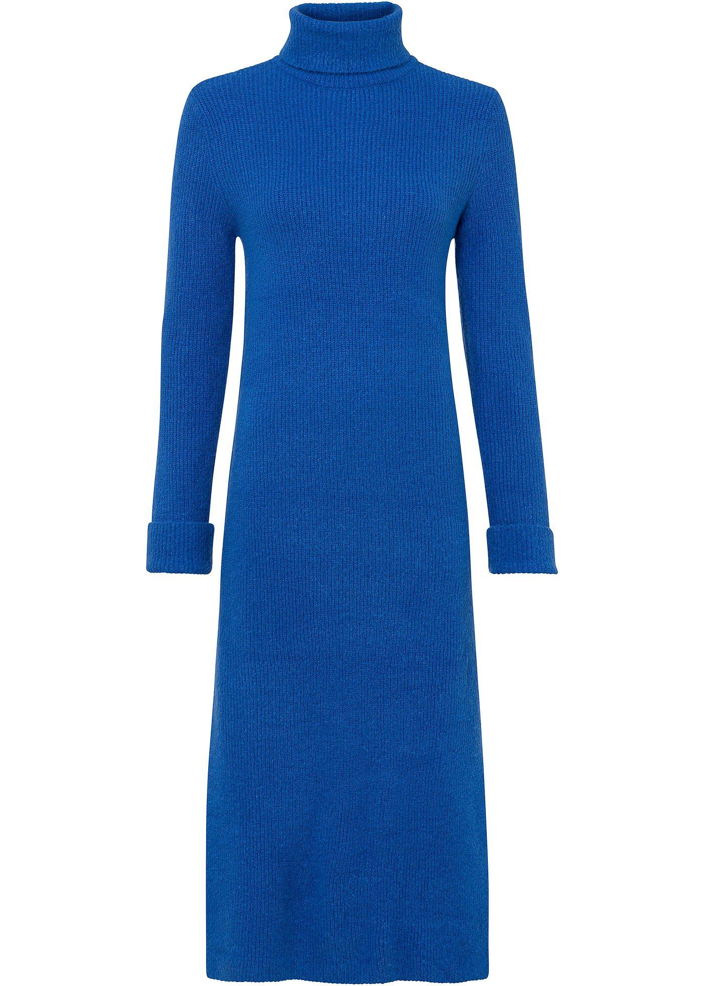 Robe en maille à col roulé