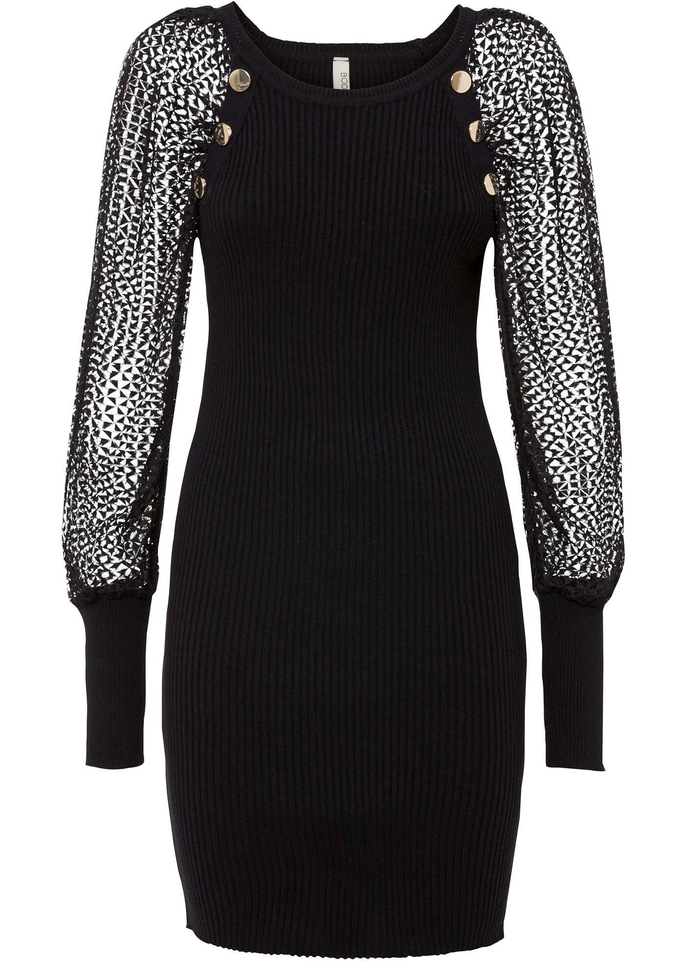 Robe en maille à dentelle