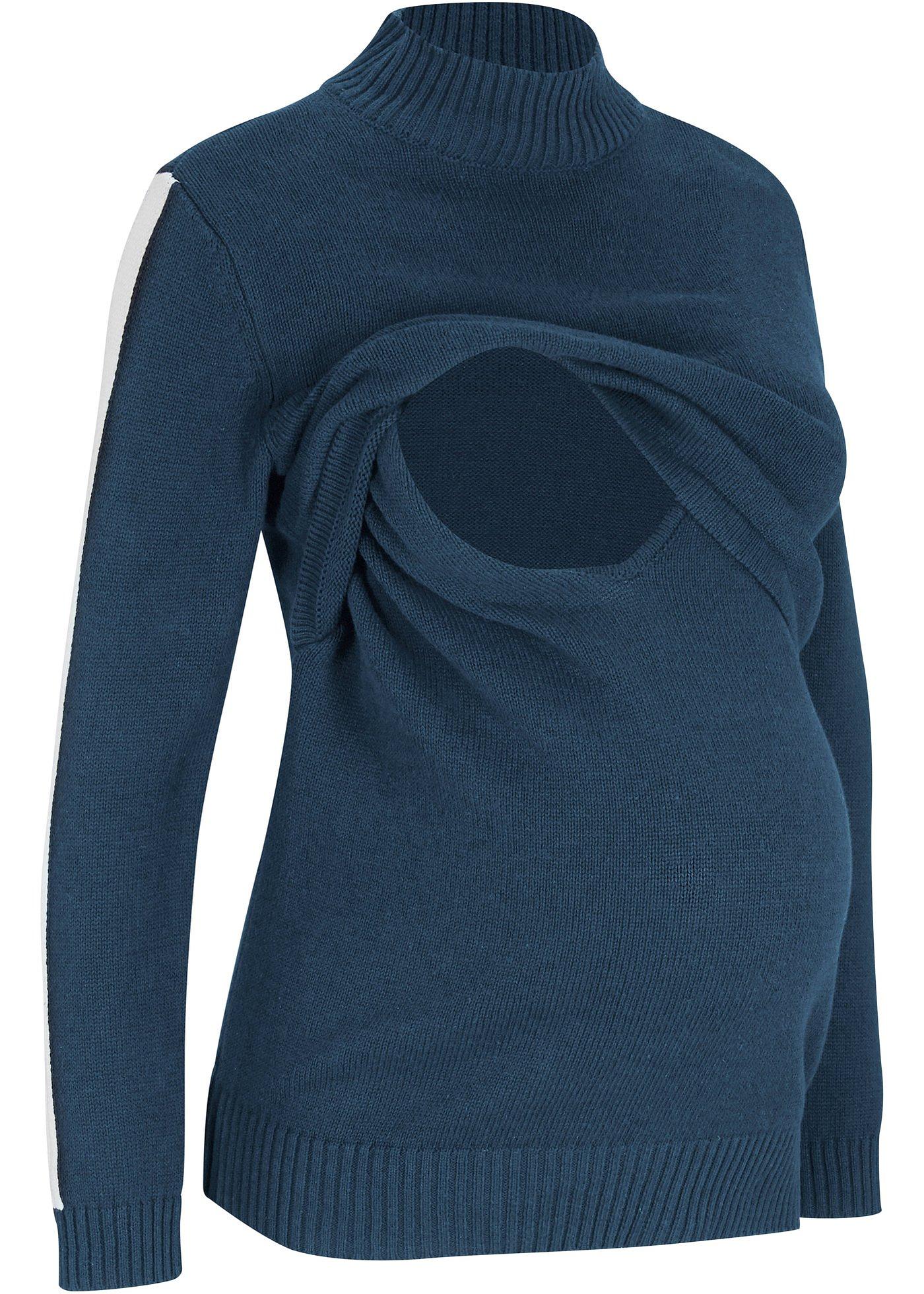 Pull de grossesse avec fonction allaitement avec coton recyclé