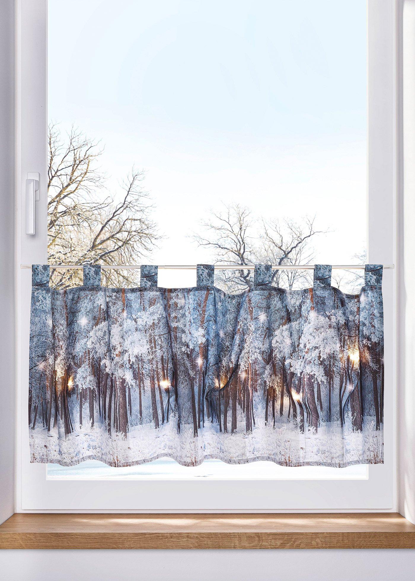 Brise-bise LED à imprimé numérique hivernal (1 pce.)