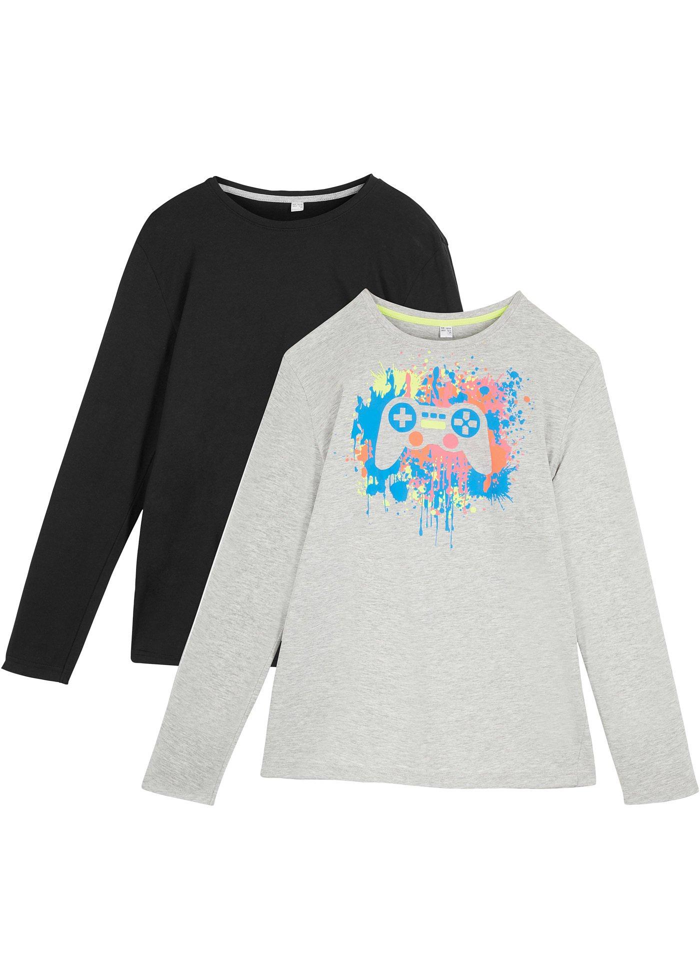 Lot de 2 T-shirts manches longues garçon