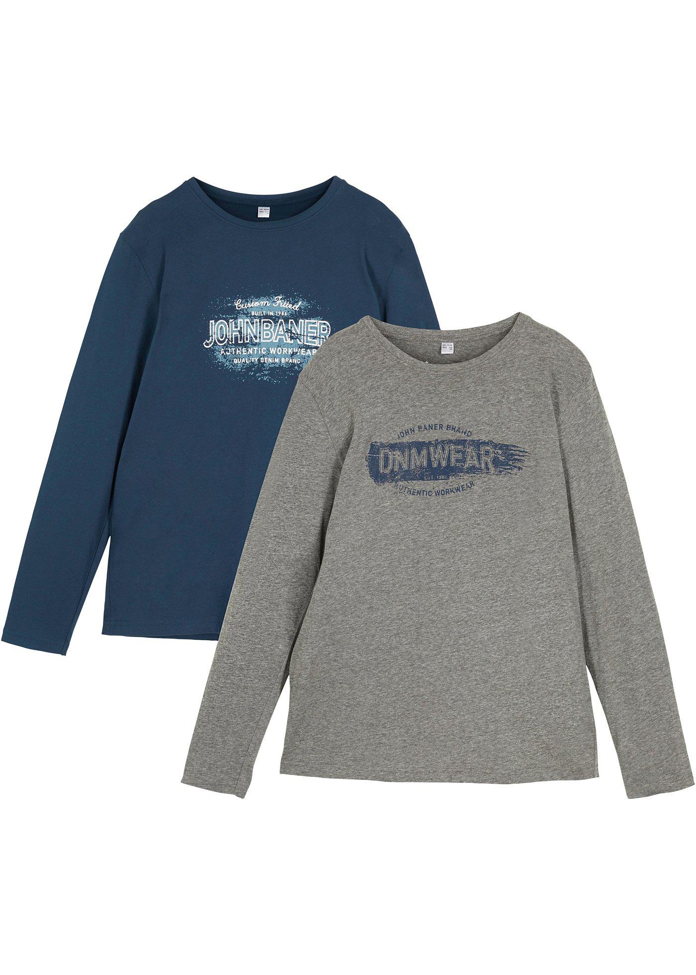 Lot de 2 T-shirts manches longues garçon