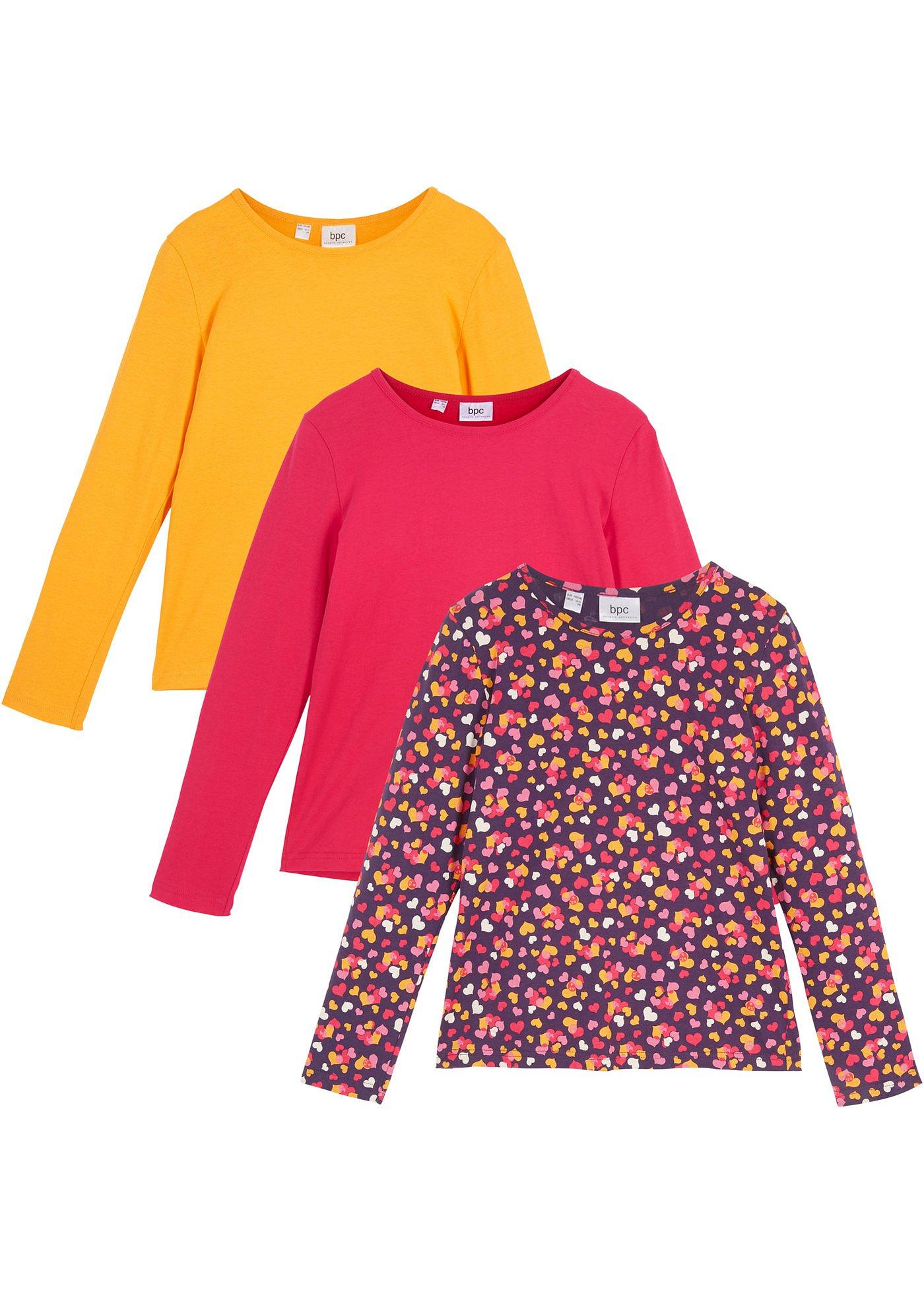 Lot de 3 T-shirts manches longues fille