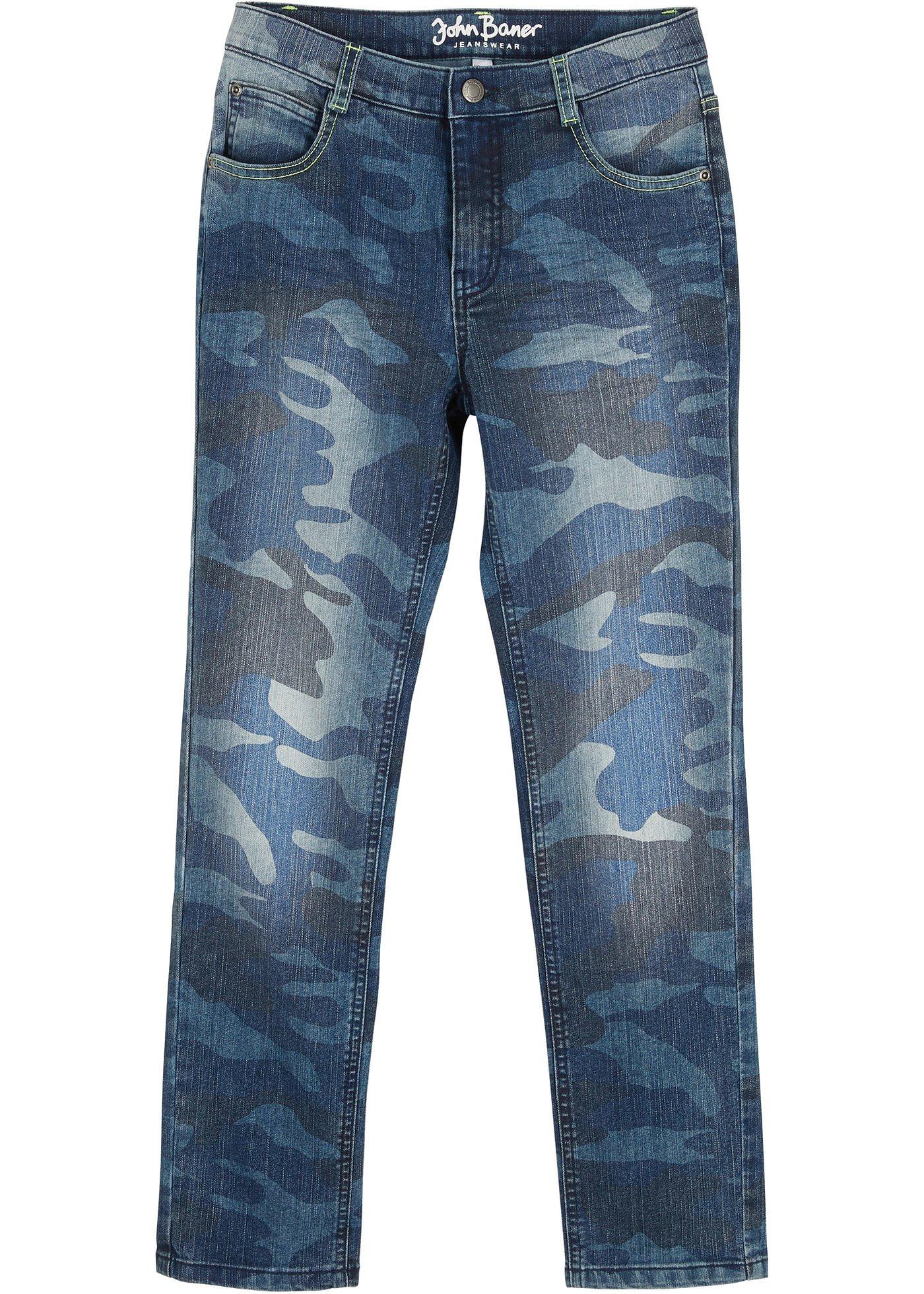 Jean garçon à imprimé camouflage discret, Slim Fit
