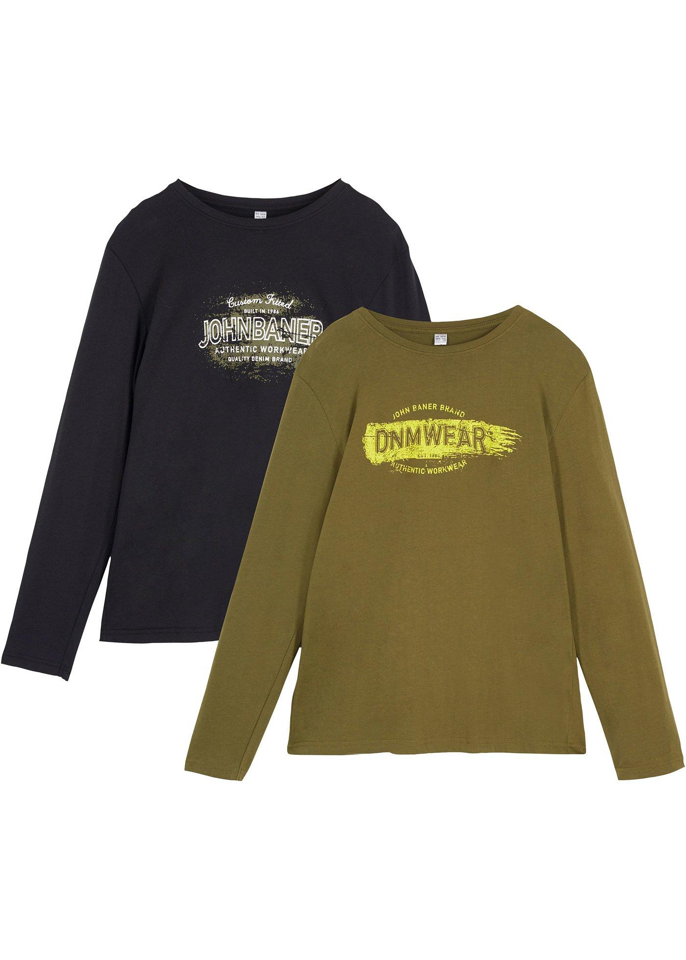 Lot de 2 T-shirts manches longues garçon