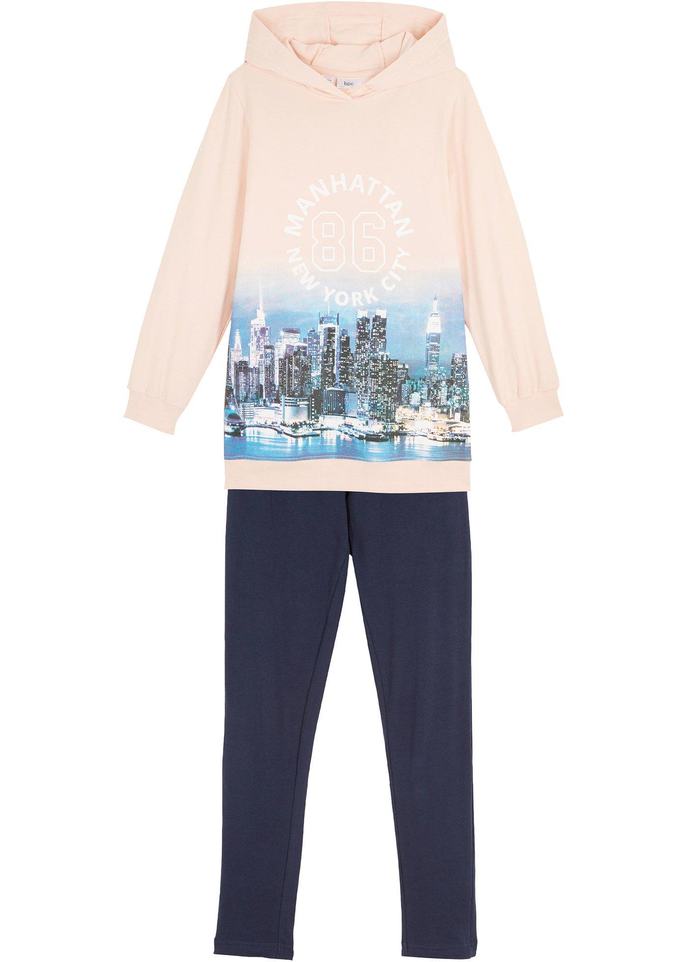 Sweat à capuche fille + legging (Ens. 2 pces.)