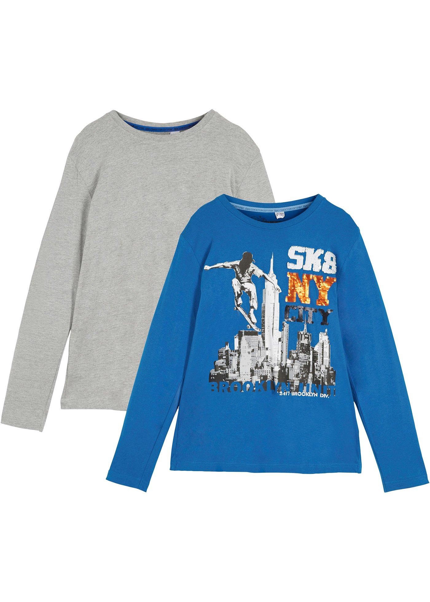 Lot de 2 T-shirts manches longues garçon