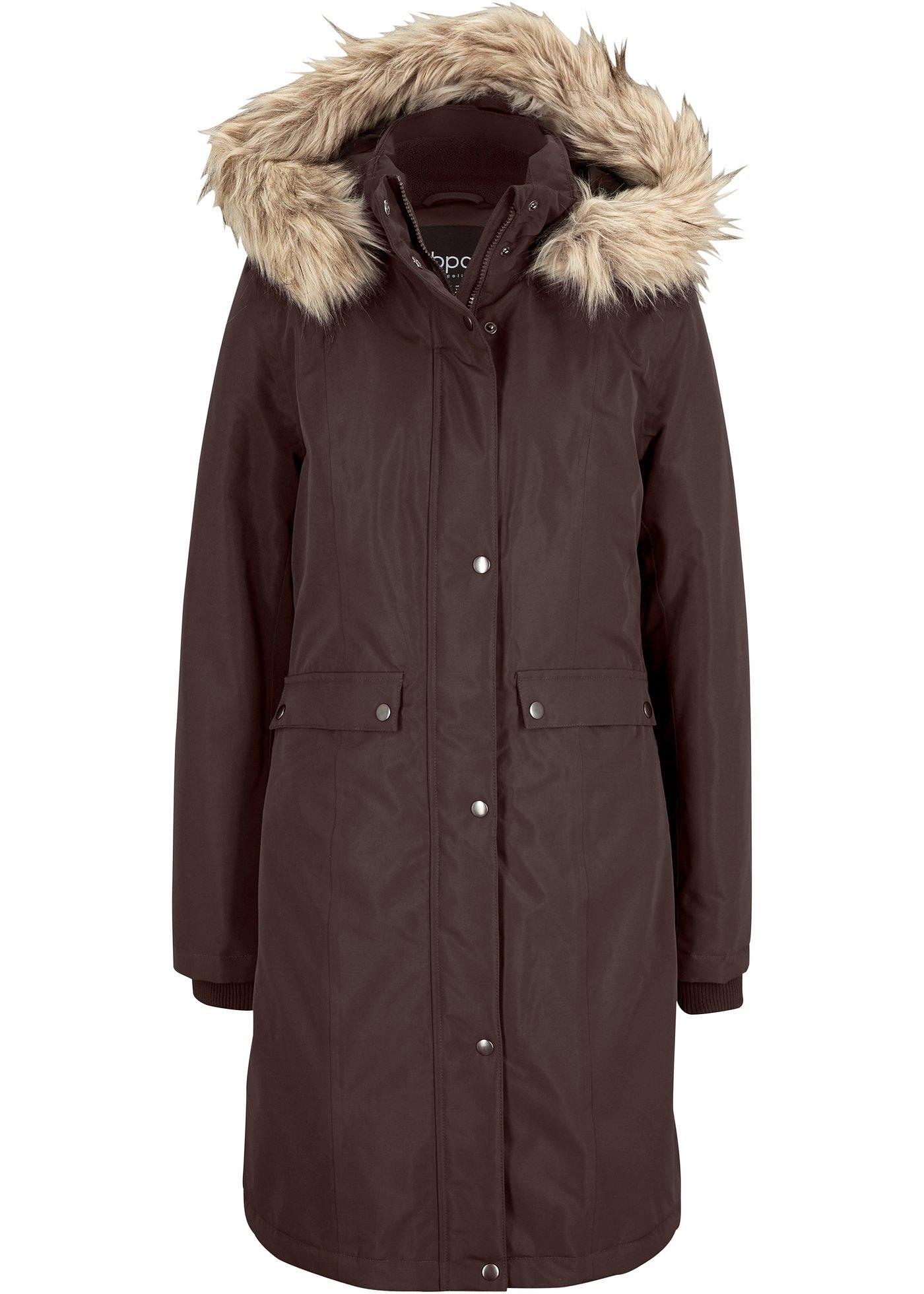 Manteau thermo fonctionnel avec fausse fourrure et capuche