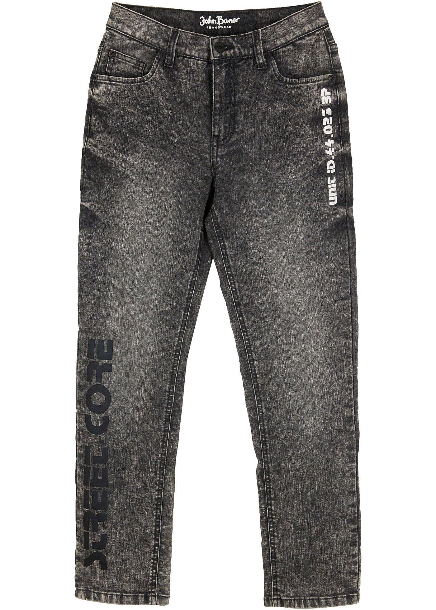 Jean garçon avec imprimé sportif, Slim Fit