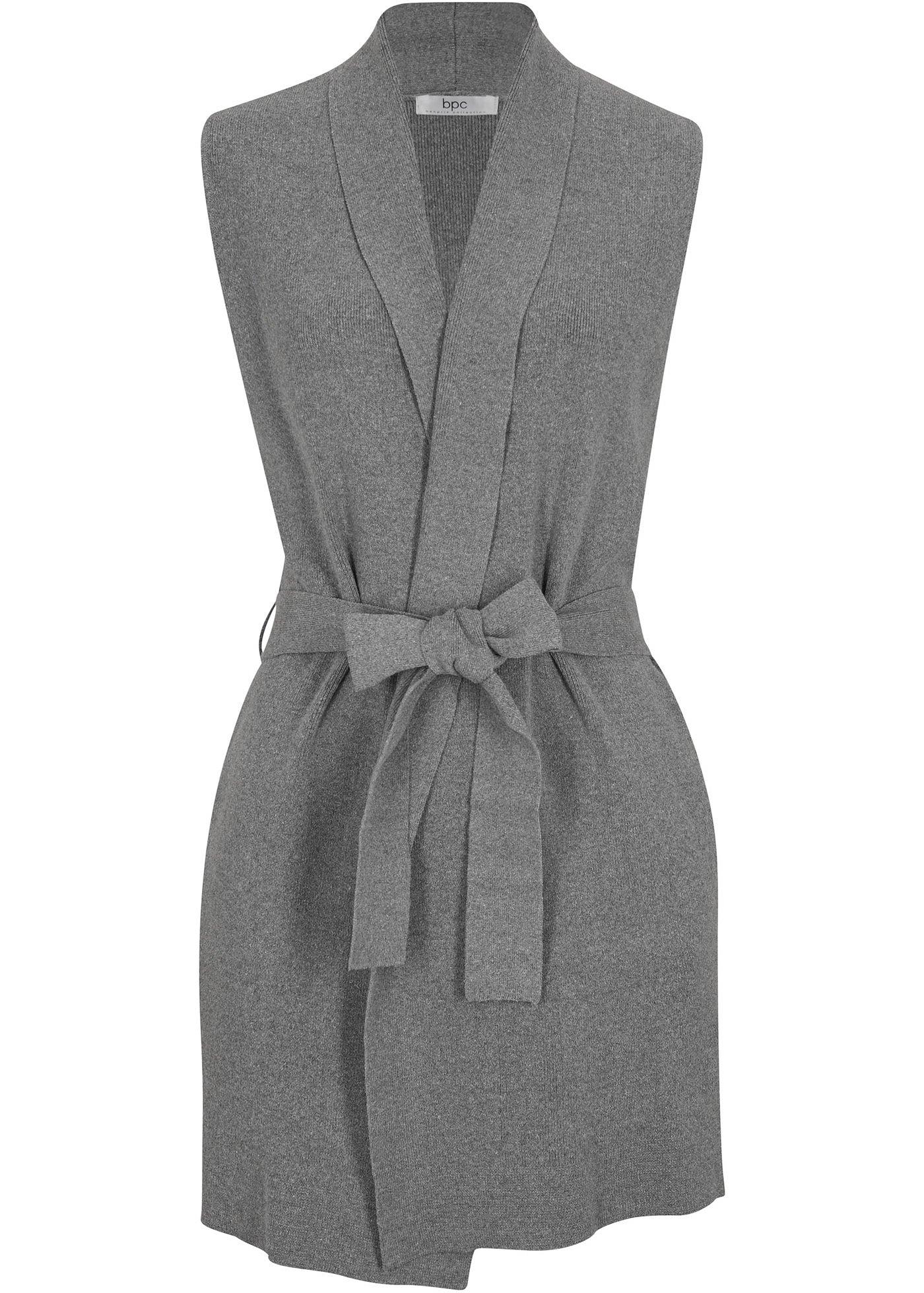 Gilet sans manches en maille avec coton recyclé