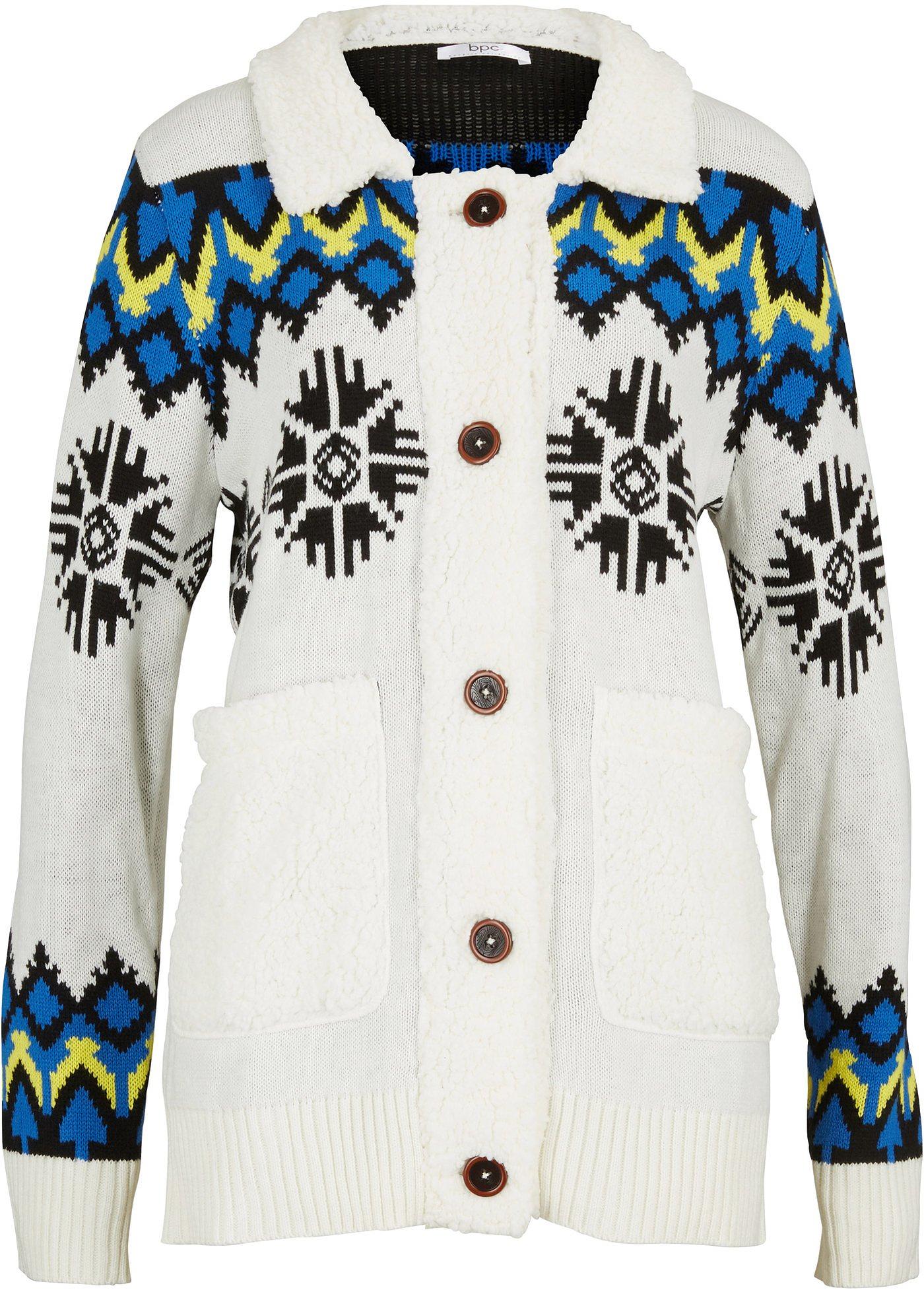 Pull norvégien en maille avec fourrure peluche