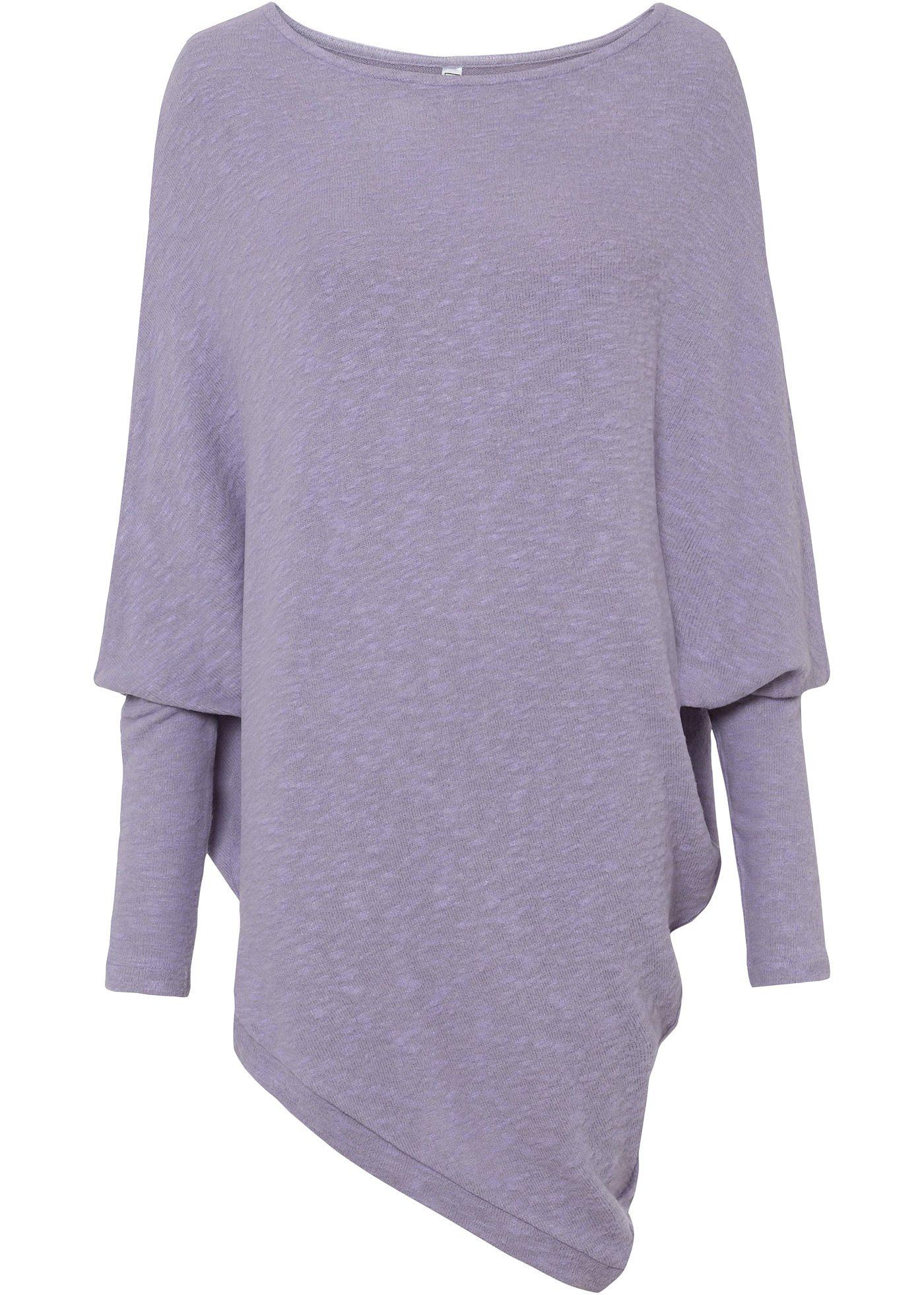 Pull doux avec base asymétrique