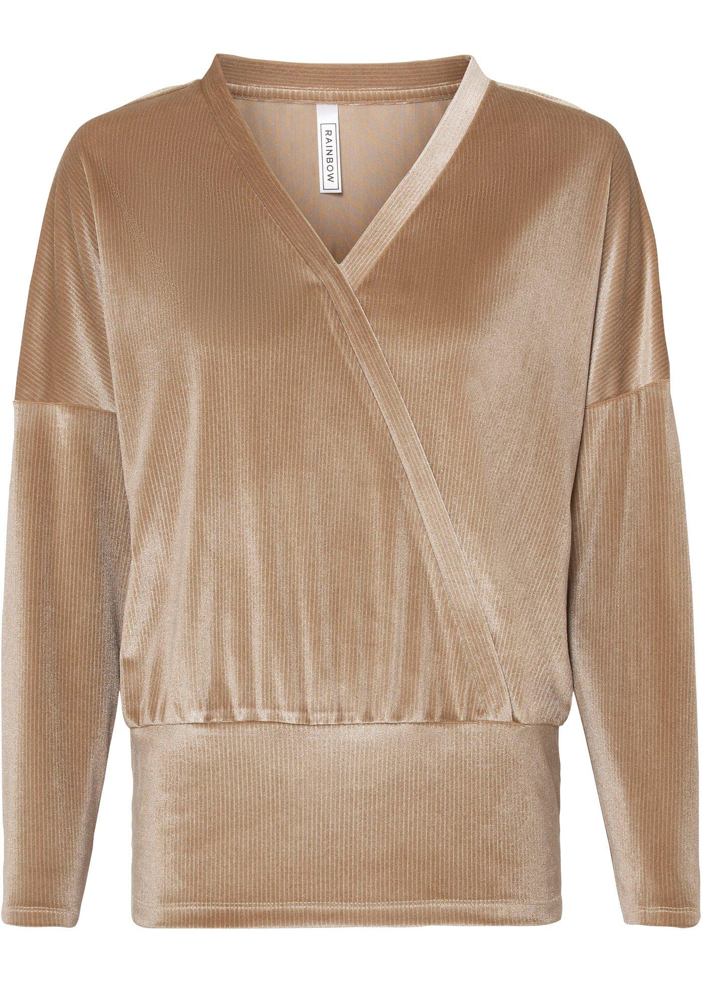 T-shirt cache-cœur en velours