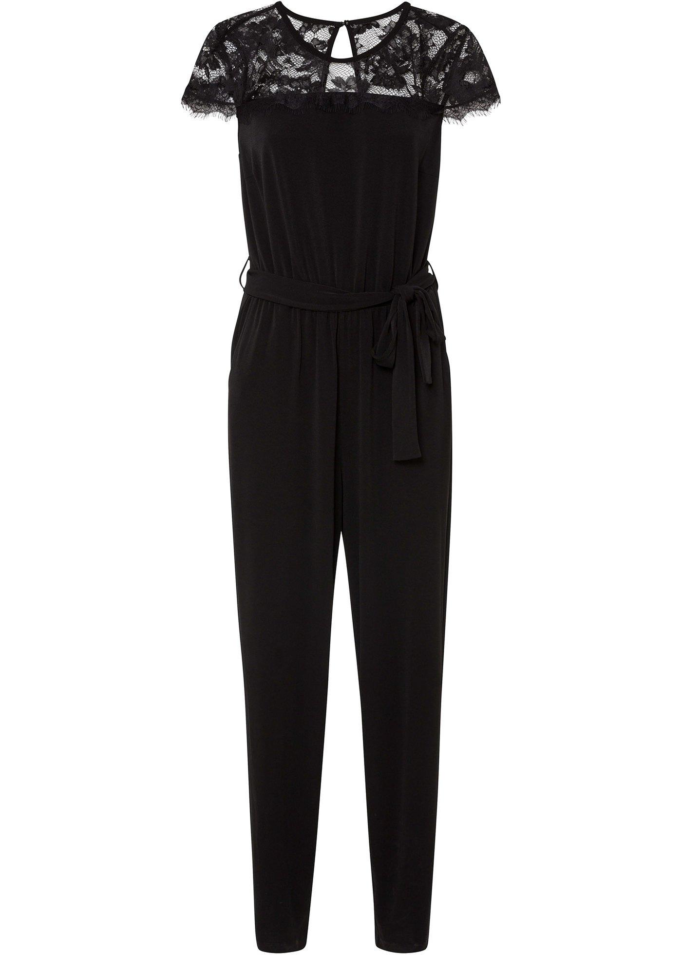 Combinaison avec empiècement en dentelle