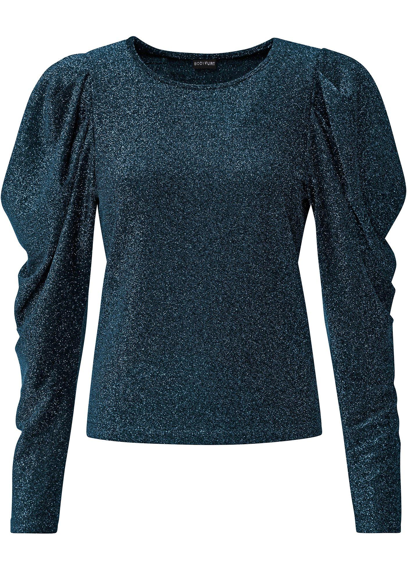 T-shirt manches longues à effet scintillant