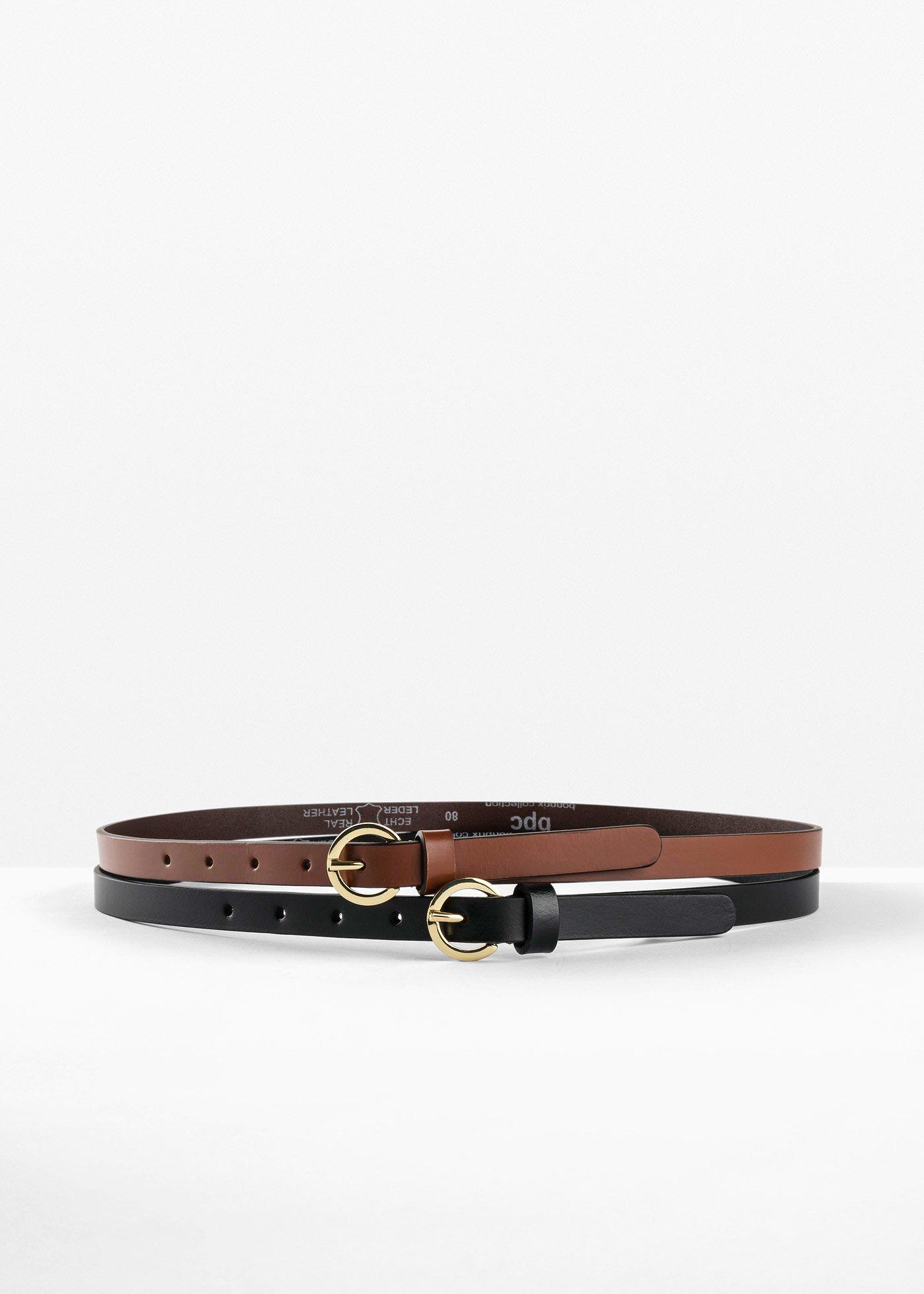 Ceintures en cuir (Ens. 2 pces.)