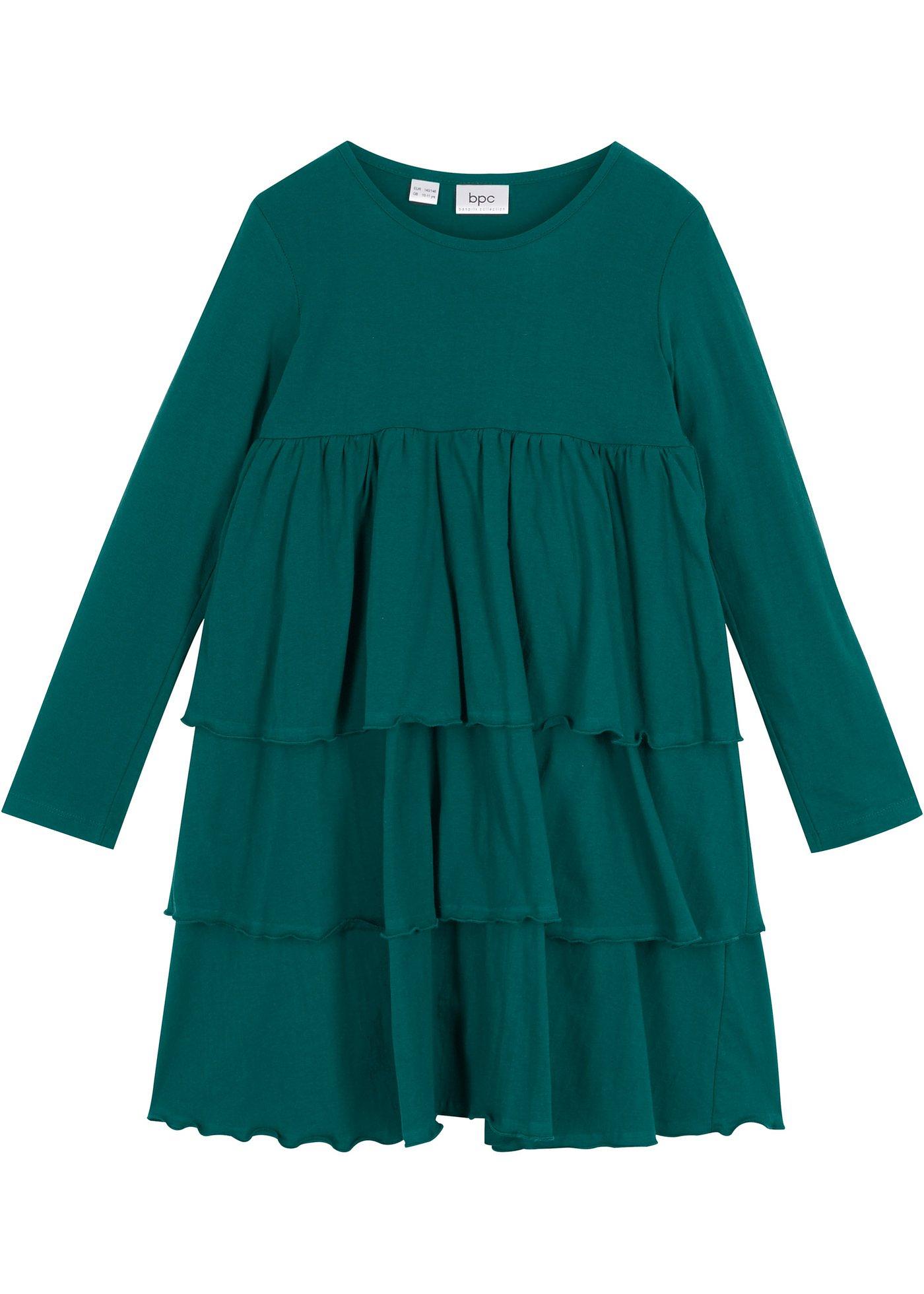 Robe en jersey sapin de Noël fille