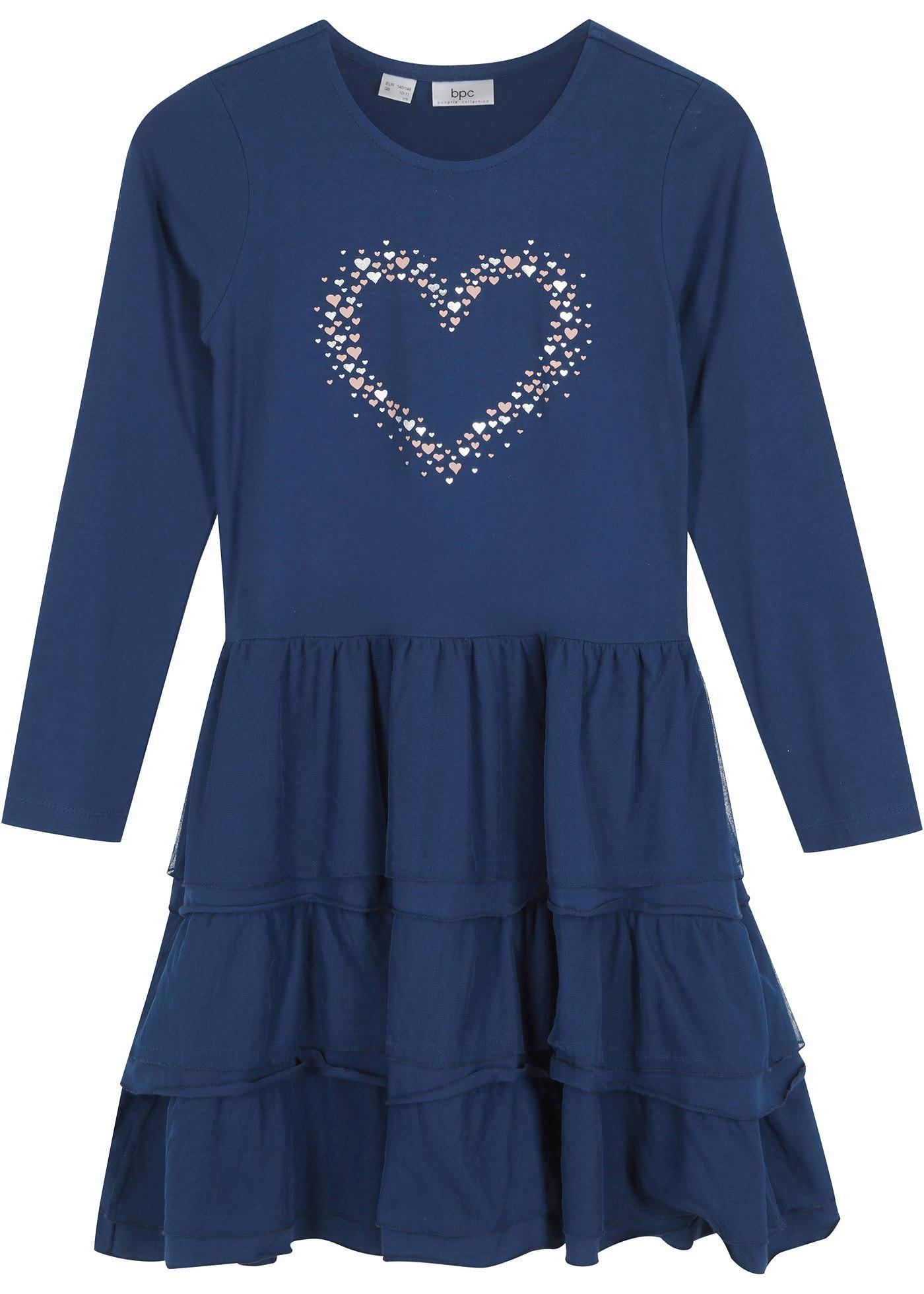 Robe en jersey fille avec tulle