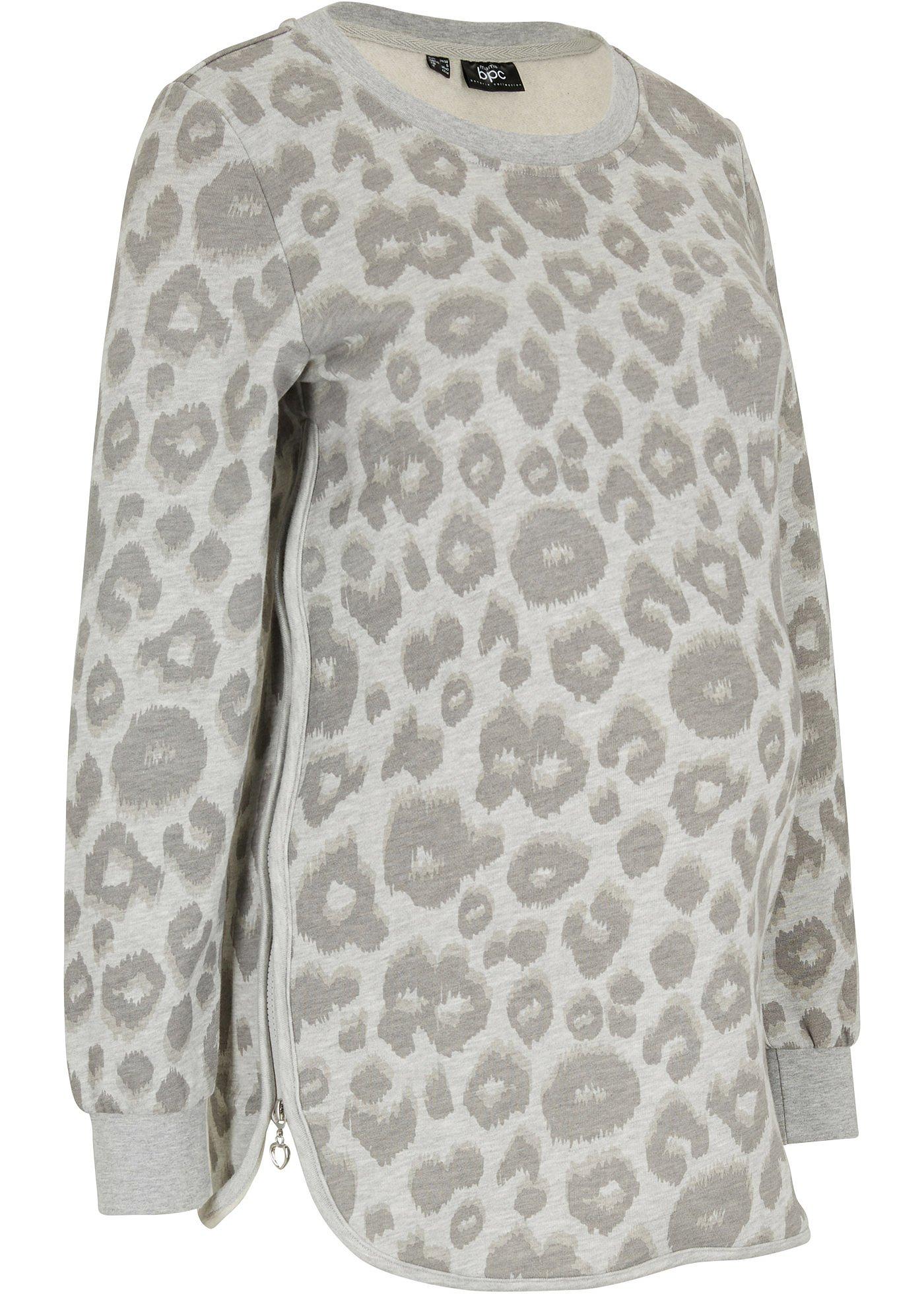 Sweat-shirt long de grossesse avec fonction allaitement