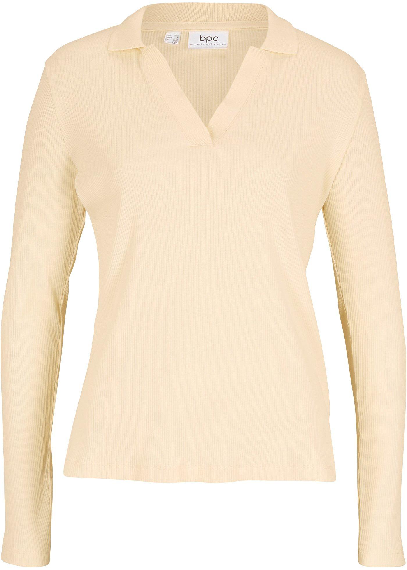 Polo en coton, manches longues