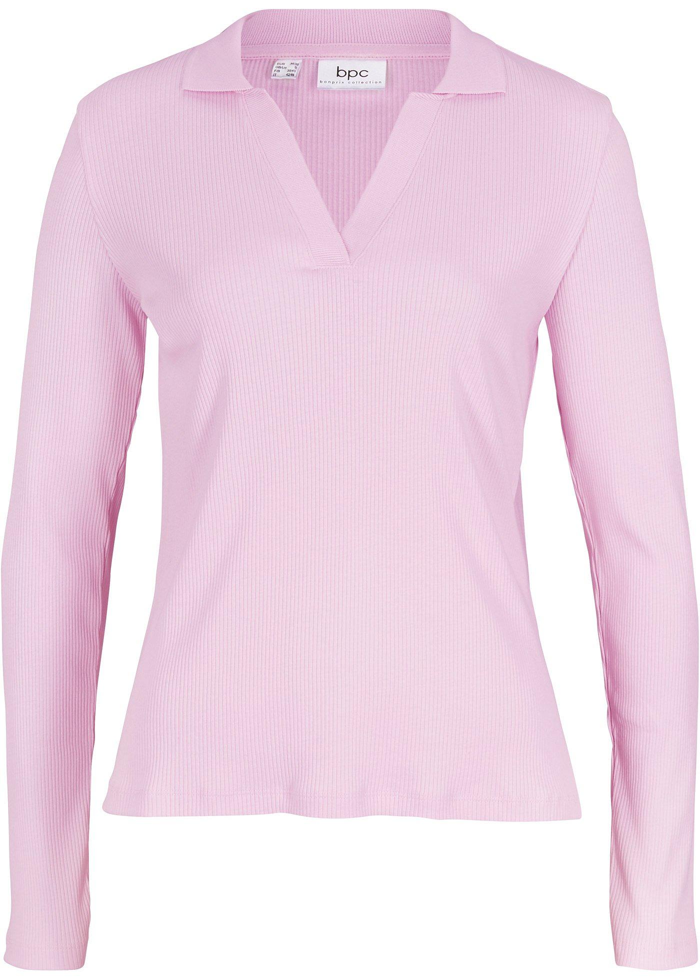 Polo en coton, manches longues