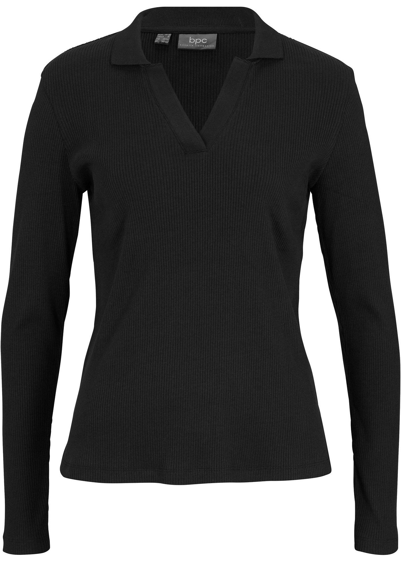 Polo en coton, manches longues