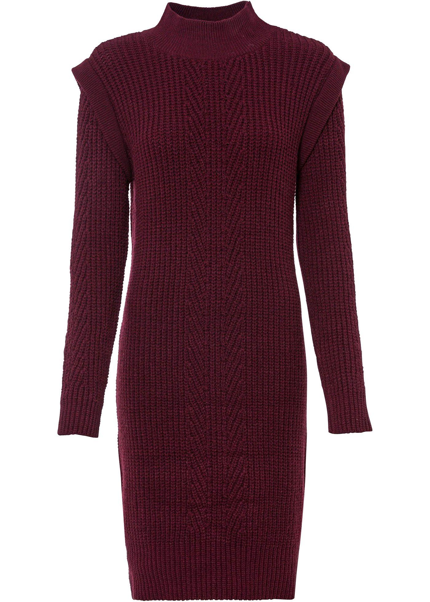 Robe en maille avec épaules soulignées