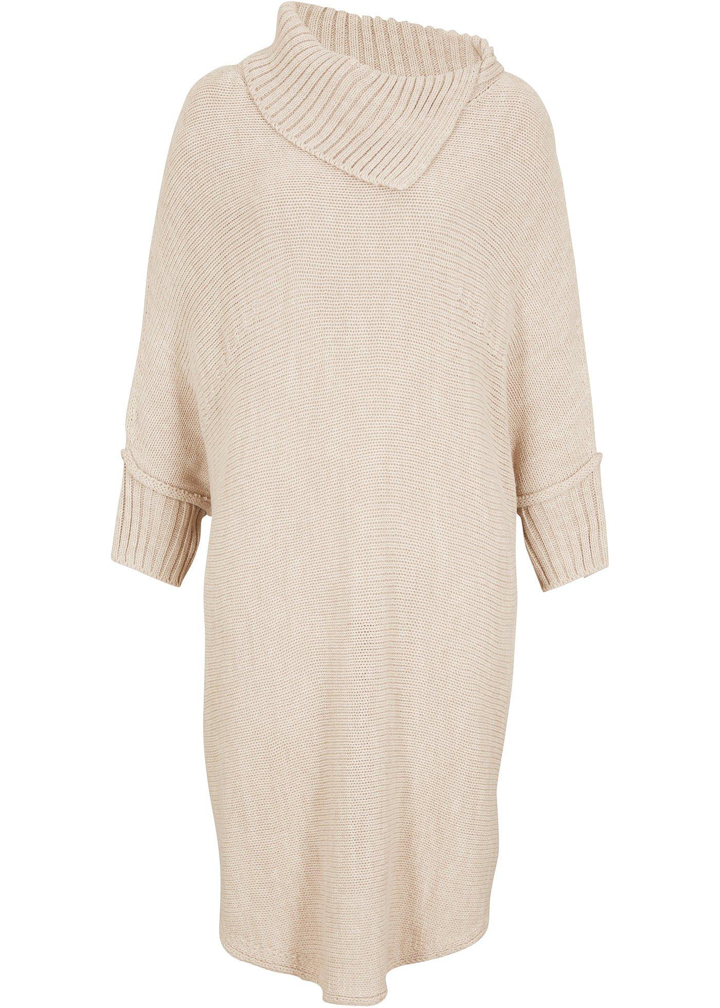 Pull long à col roulé ample