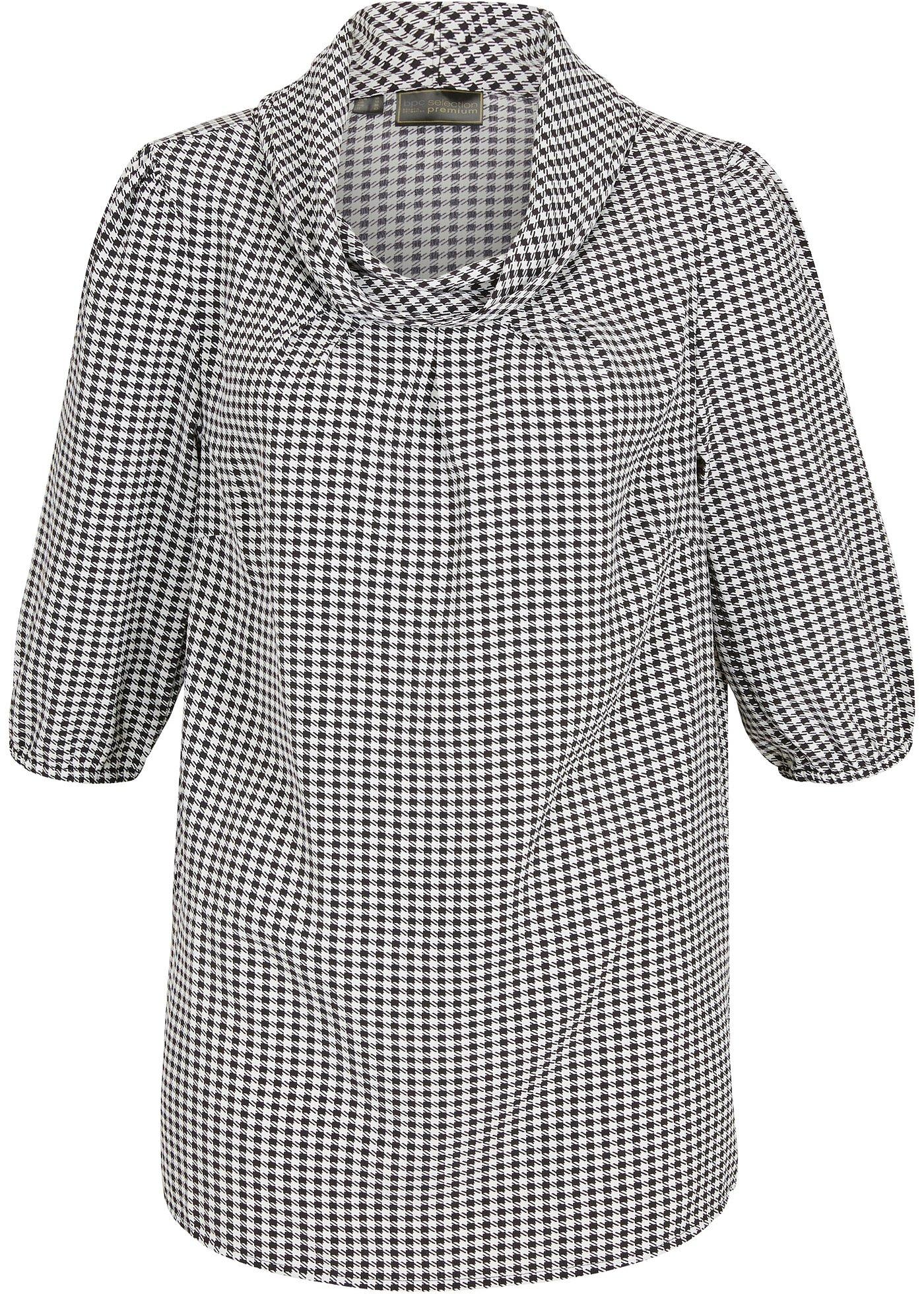 Blouse à motif pied-de-poule