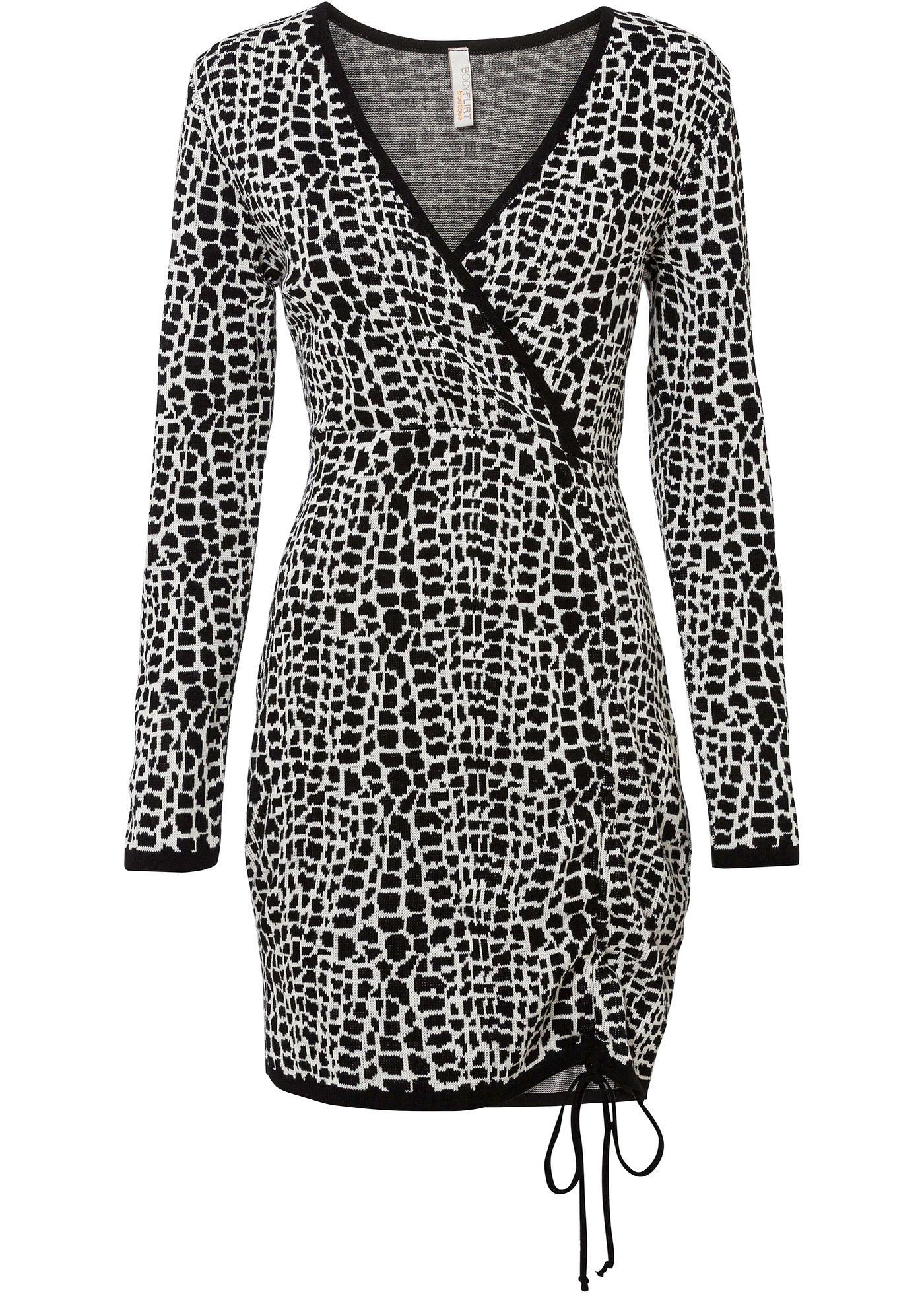 Robe en maille portefeuille