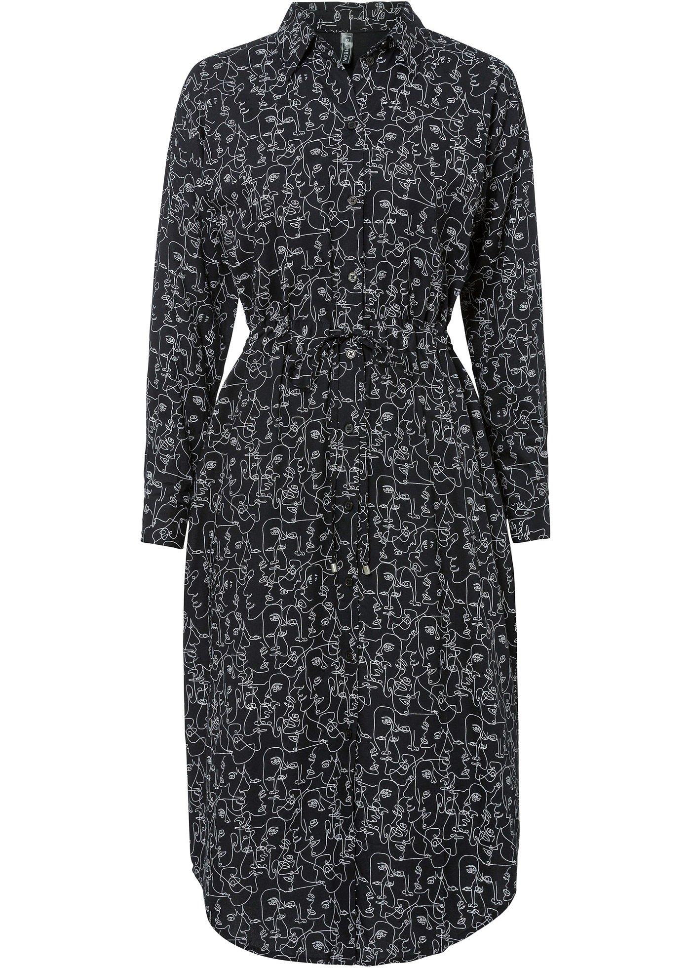 Robe-chemise midi en viscose durable