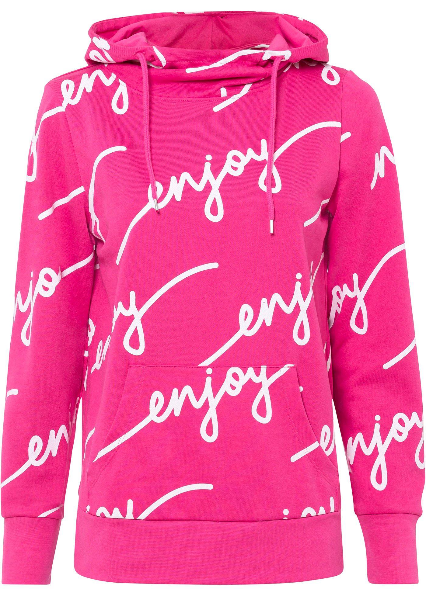 Sweat-shirt à capuche imprimé avec polyester recyclé