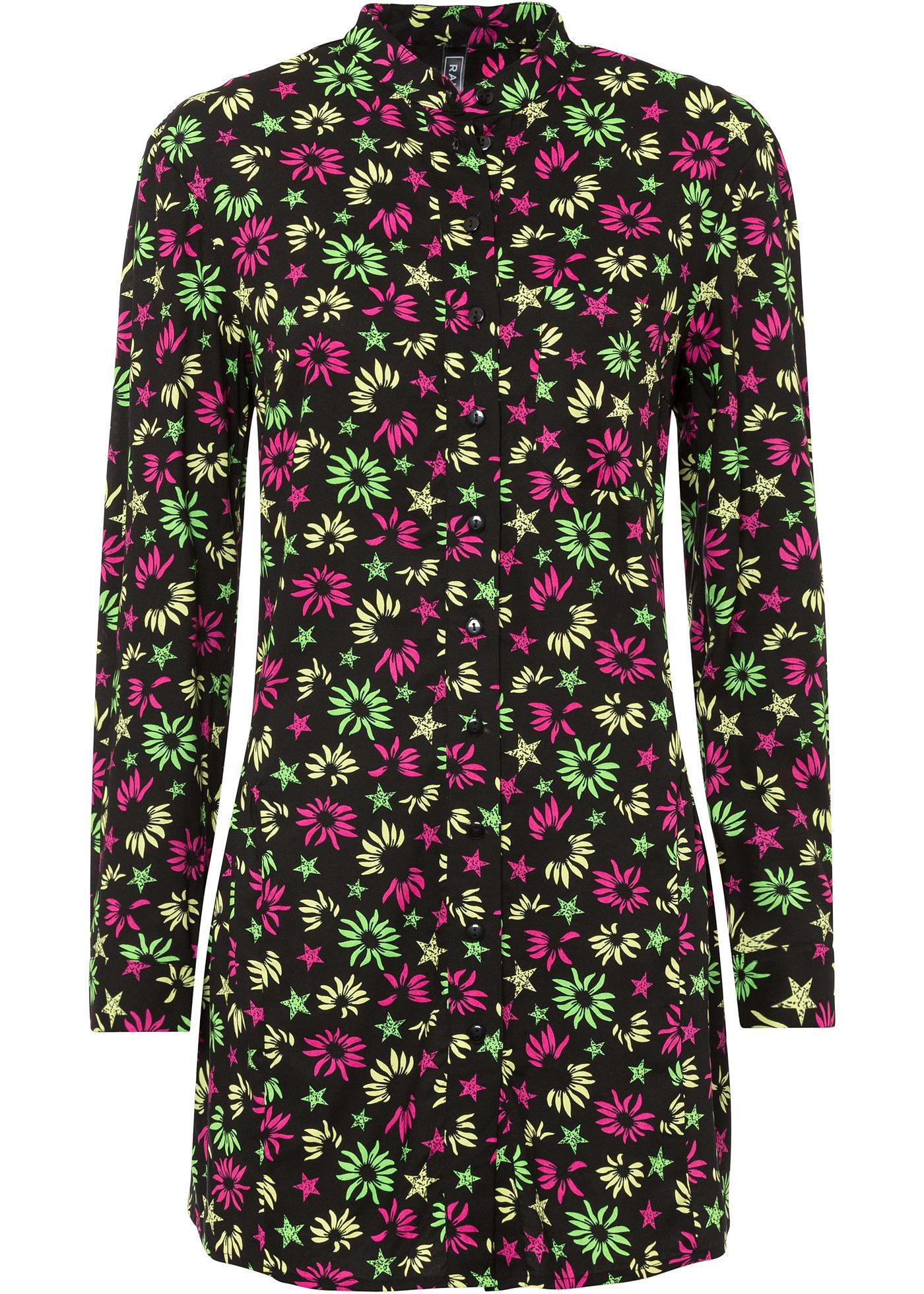 Chemisier long imprimé en viscose durable