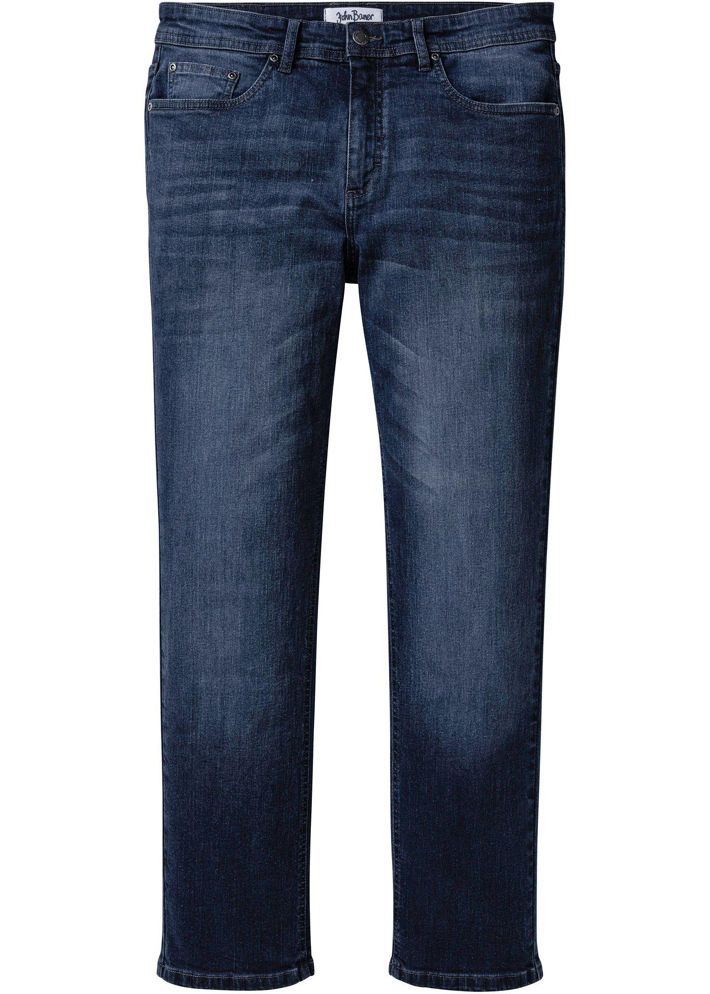 Jean extensible Regular Fit avec entrejambe renforcé, Straight