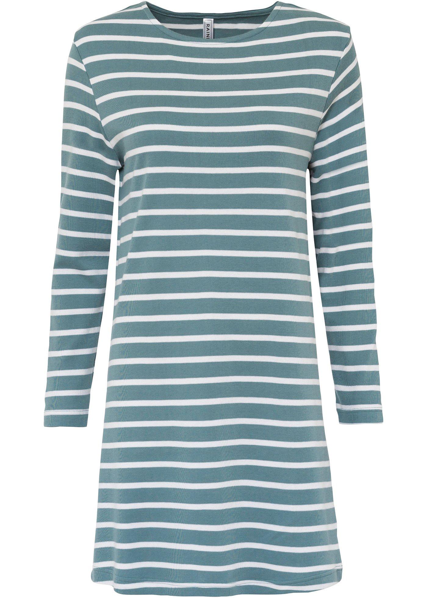 Robe rayée à manches 3/4