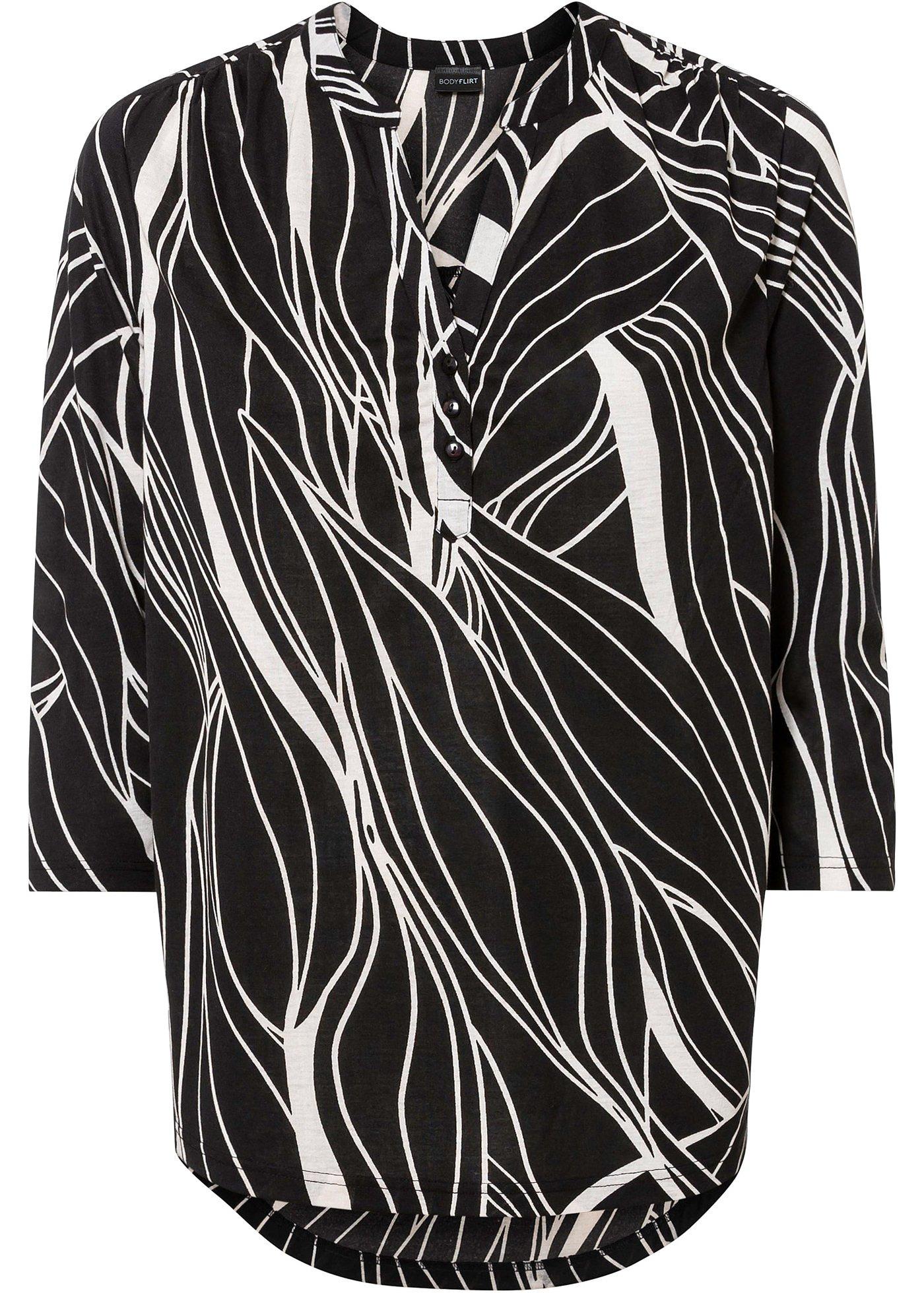 T-shirt avec patte de boutonnage