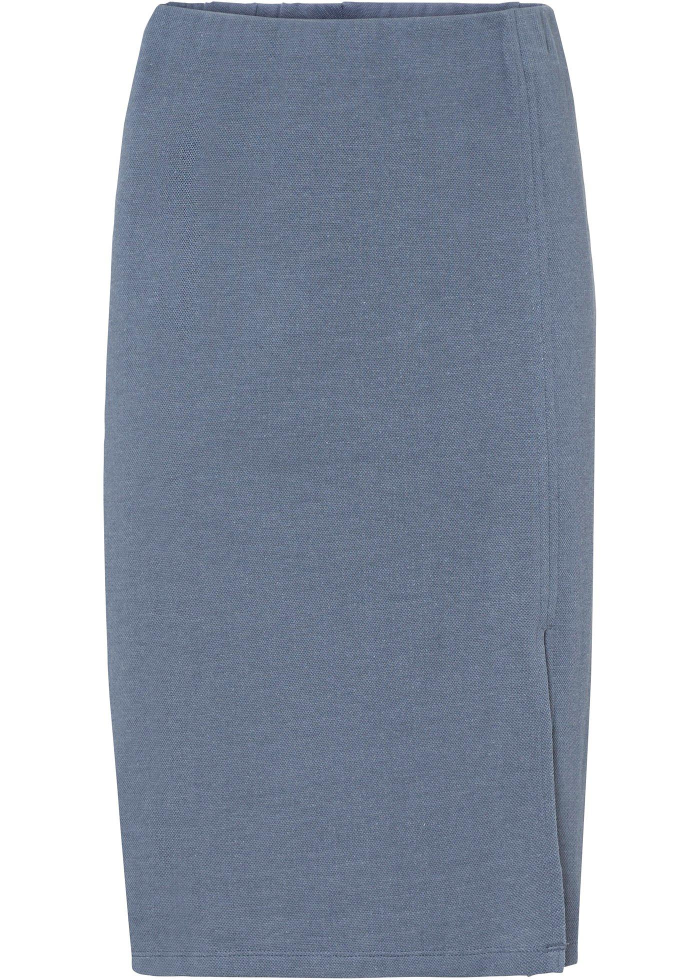 Jupe en piqué avec fente