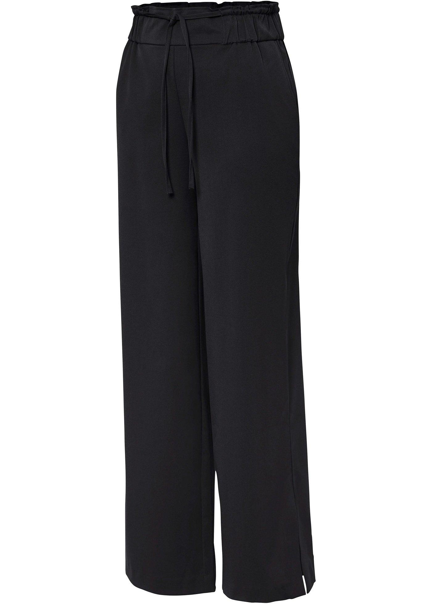 Pantalon jambes larges avec fente